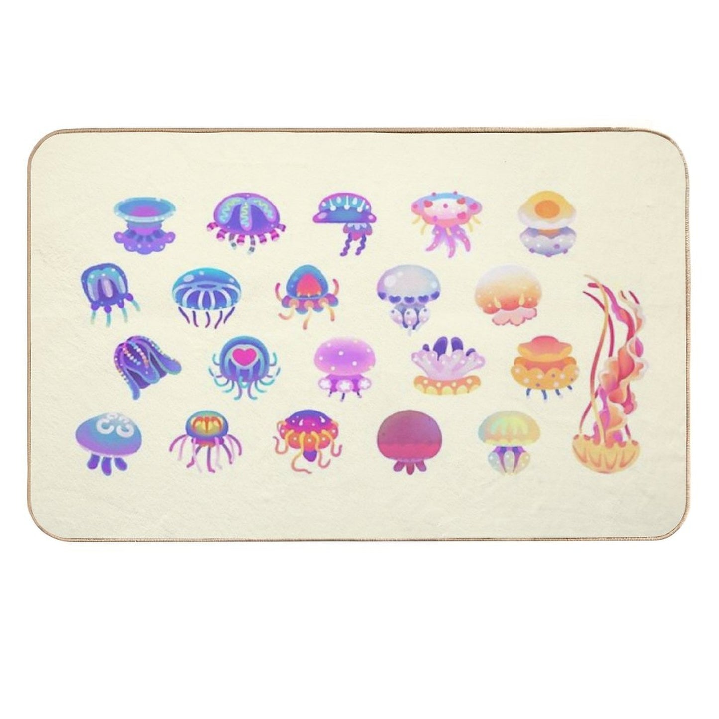 Jellyfish Day - Pastel Toxin-Free Bath Mat