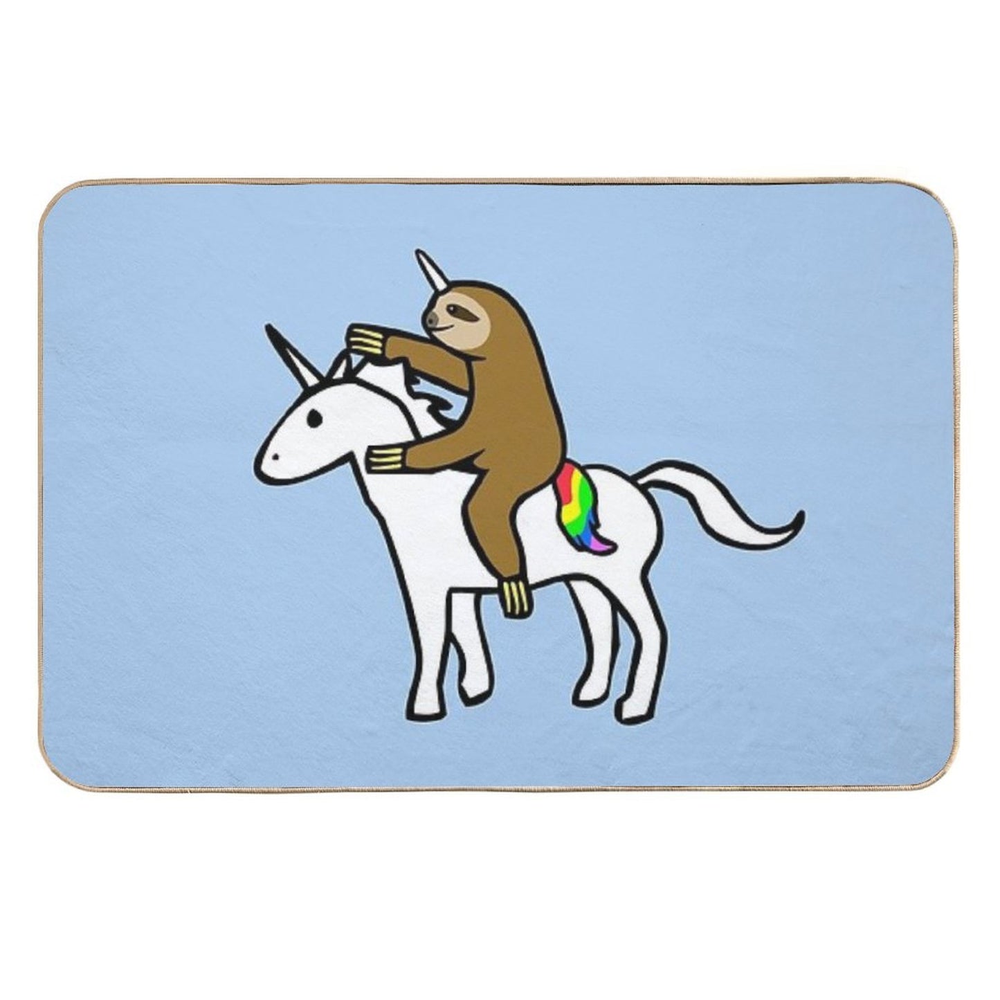 Slothicorn Riding Unicorn Multi-Purpose Bath Mat