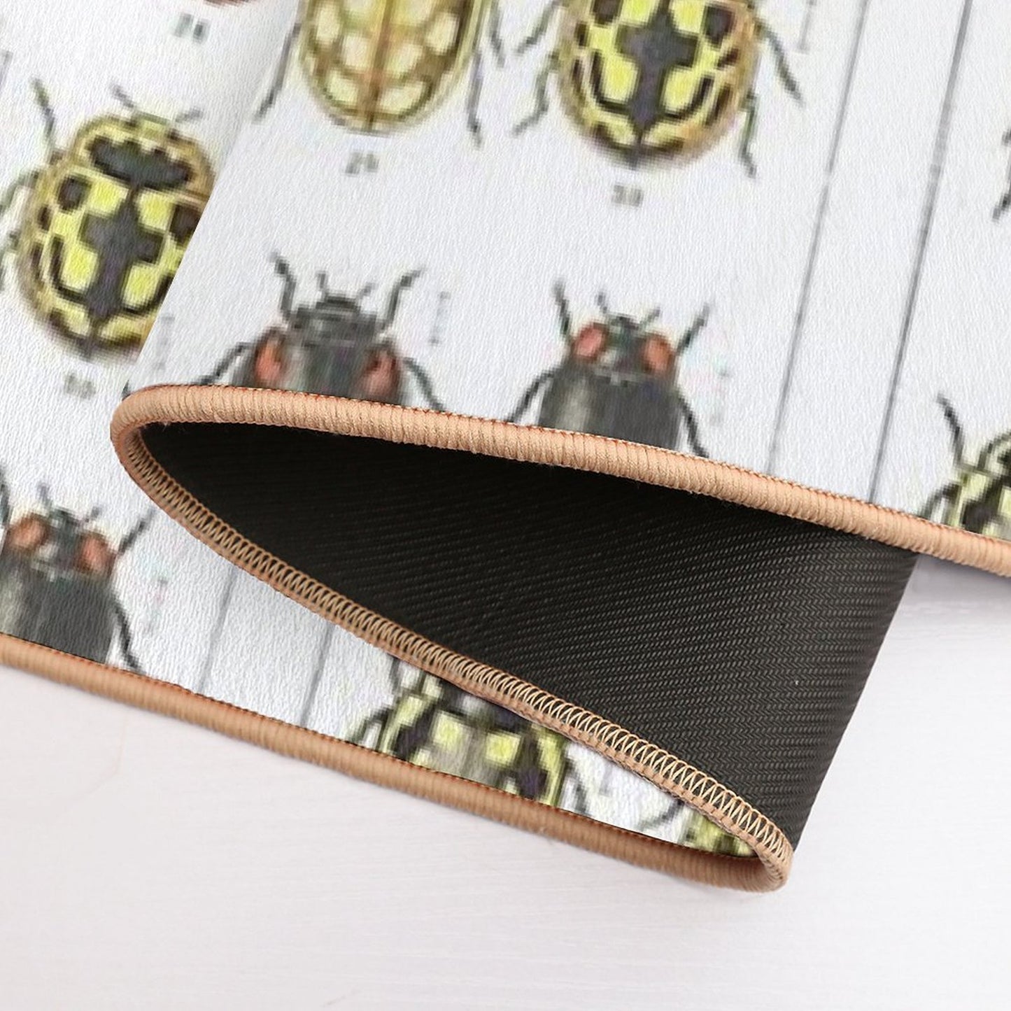 Ladybird Beetles Vintage Scientific Absorbent Bath Mat