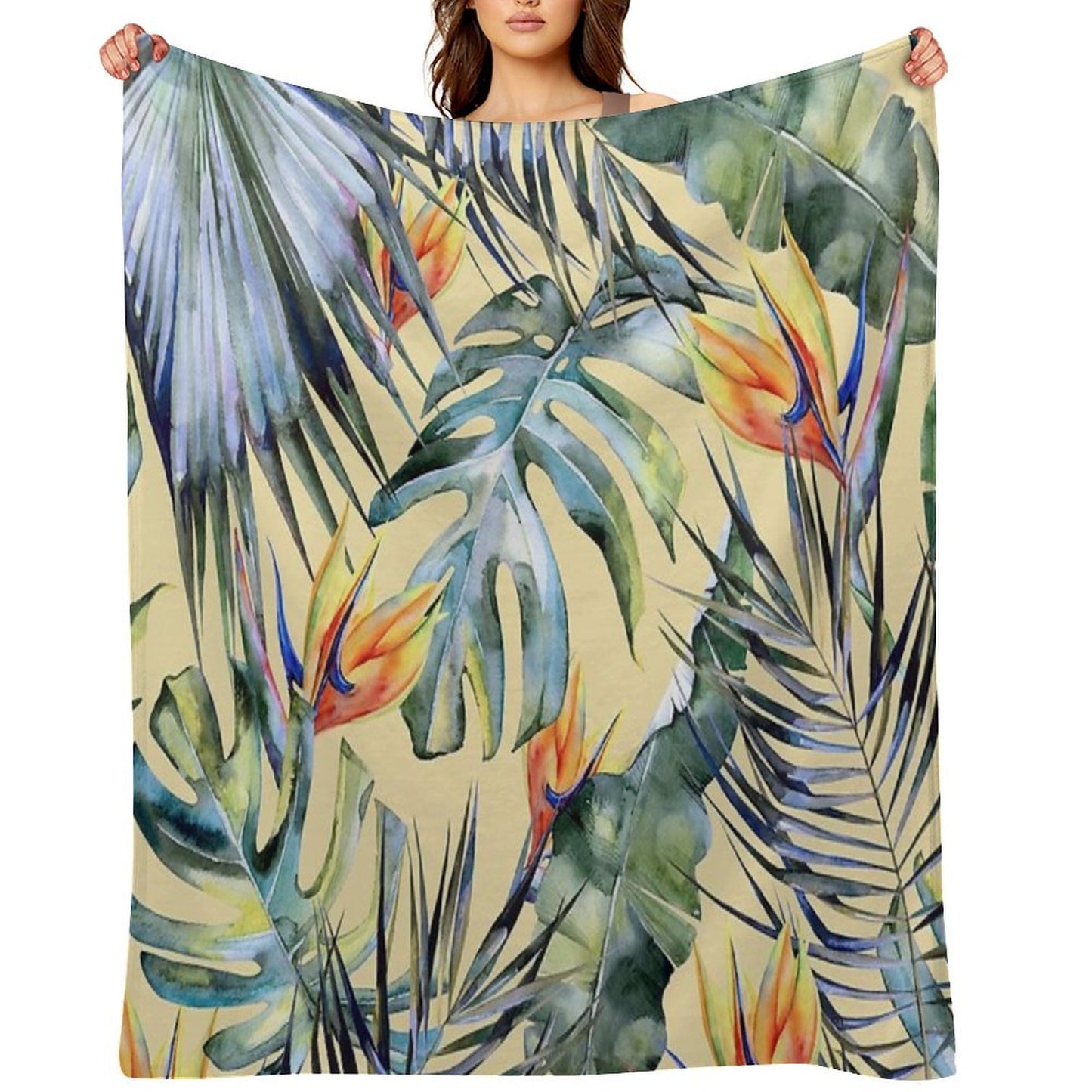 TROPICAL GARDEN 4 Anti-pilling Throw Blanket