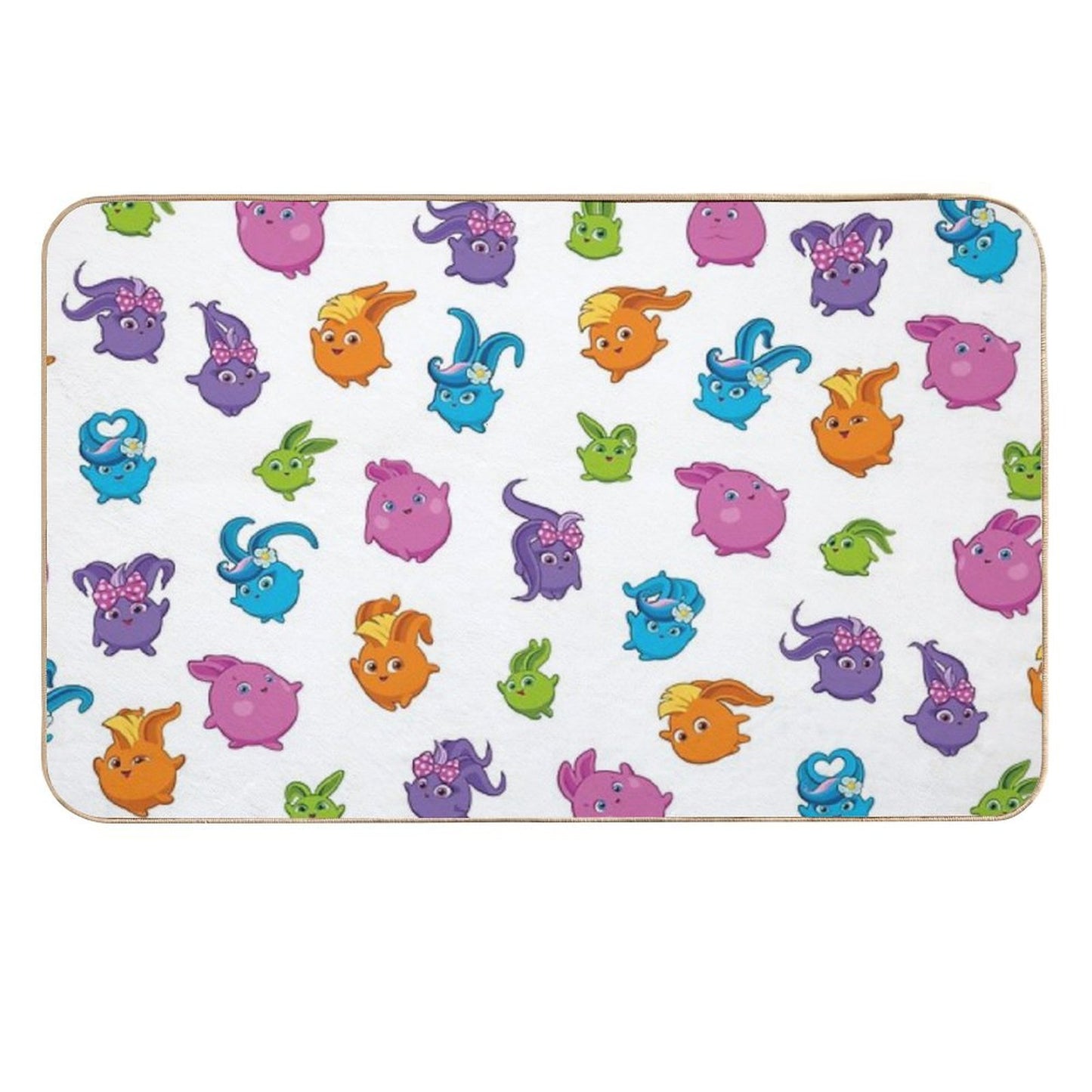 Sunny Bunnies Pattern NEW Stain-Proof Bath Mat