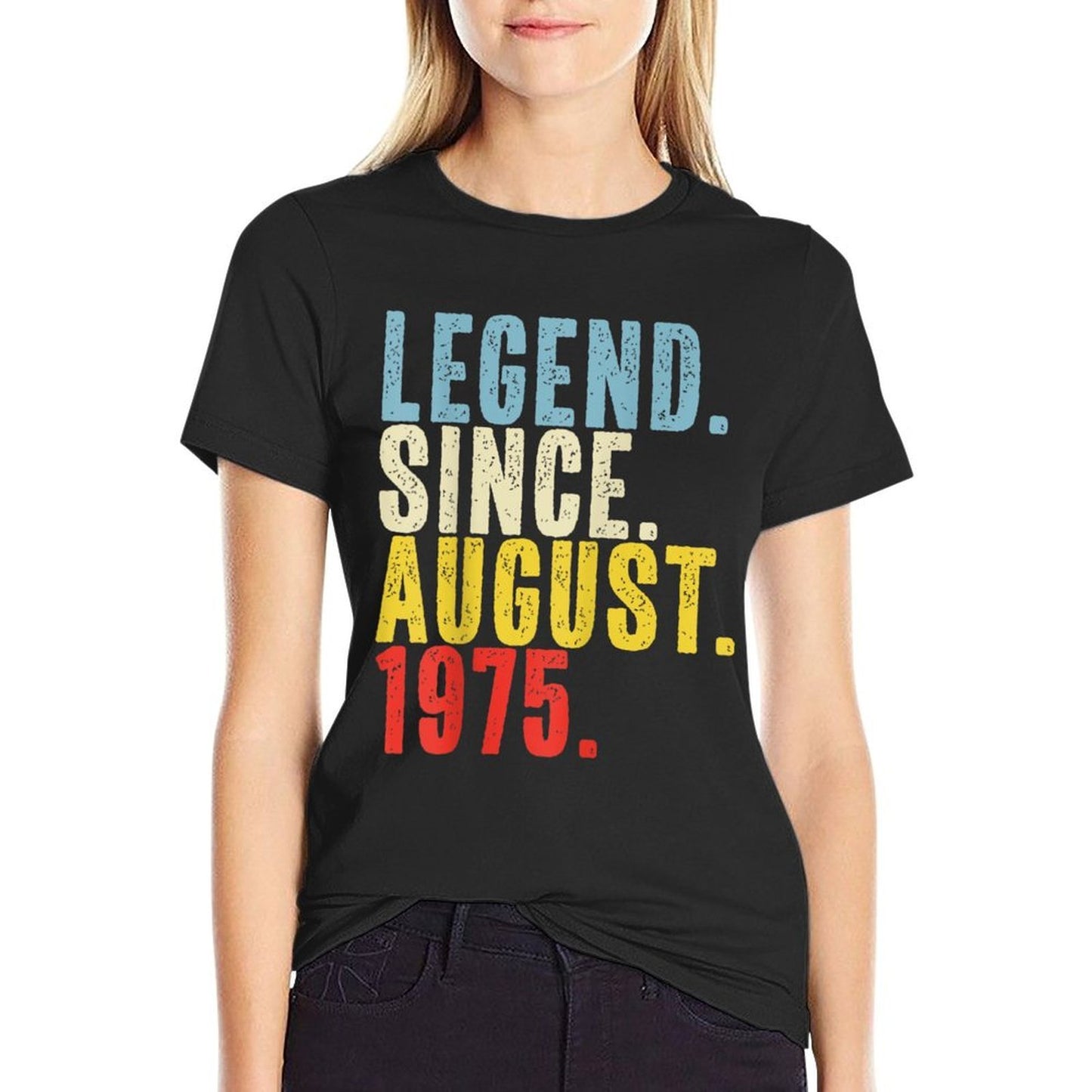 50 Year Old Legend Since August 1975 Retro 50th Birthday Breathable T-Shirt