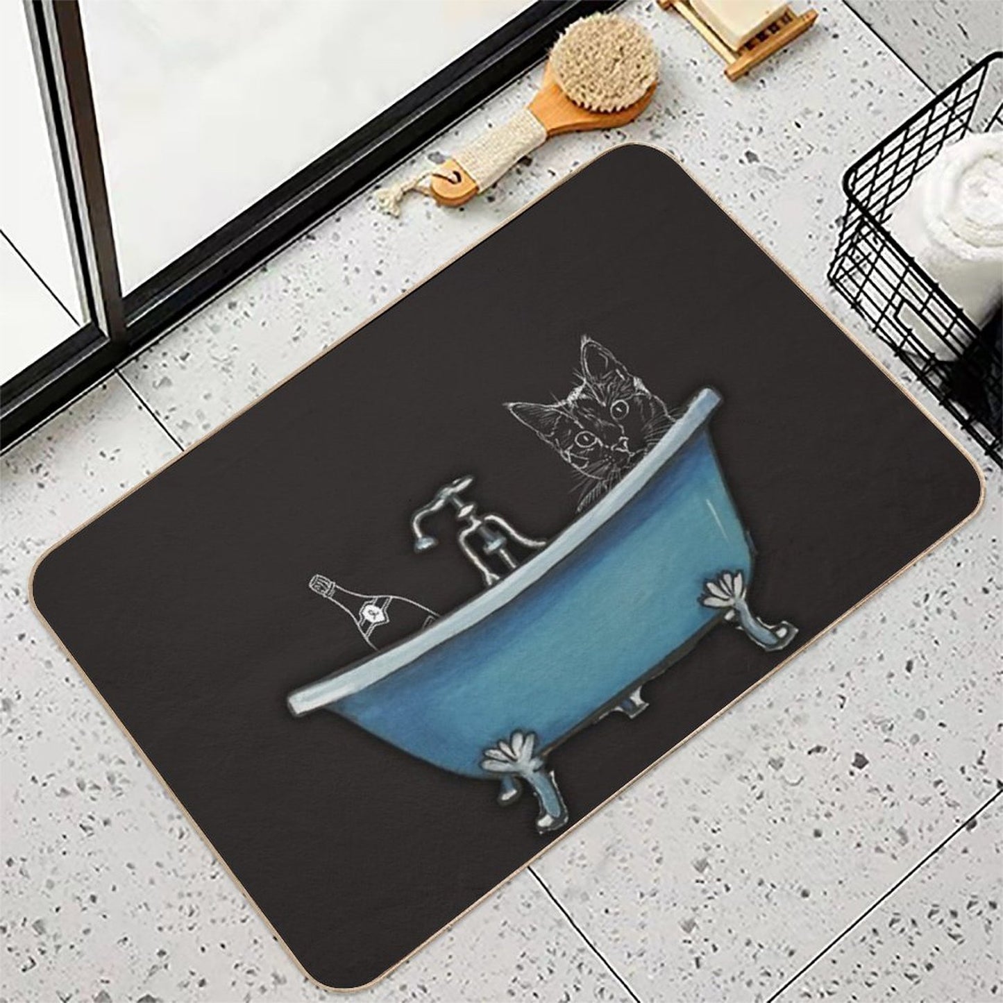Cat Take A Bath Toxin-Free Bath Mat