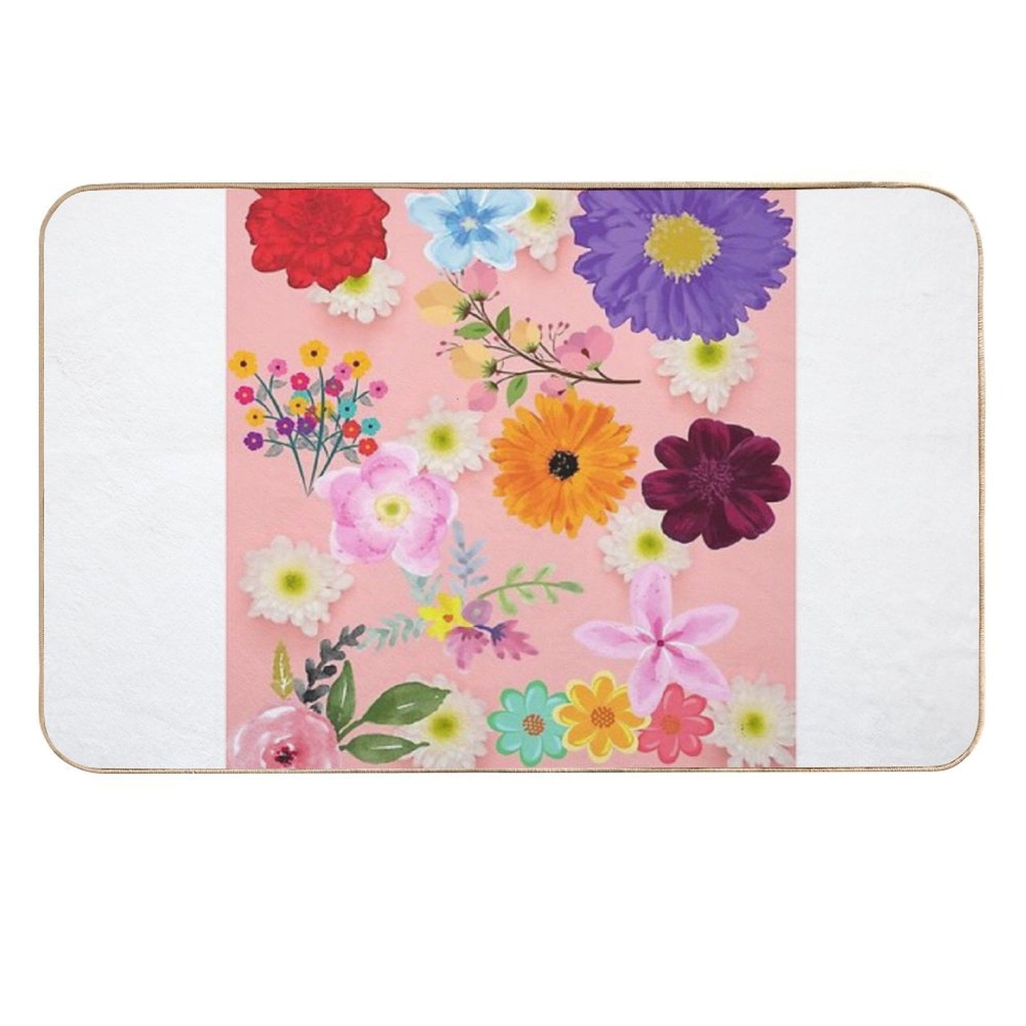 Flowers Just Flowers Multi-Purpose Bath Mat