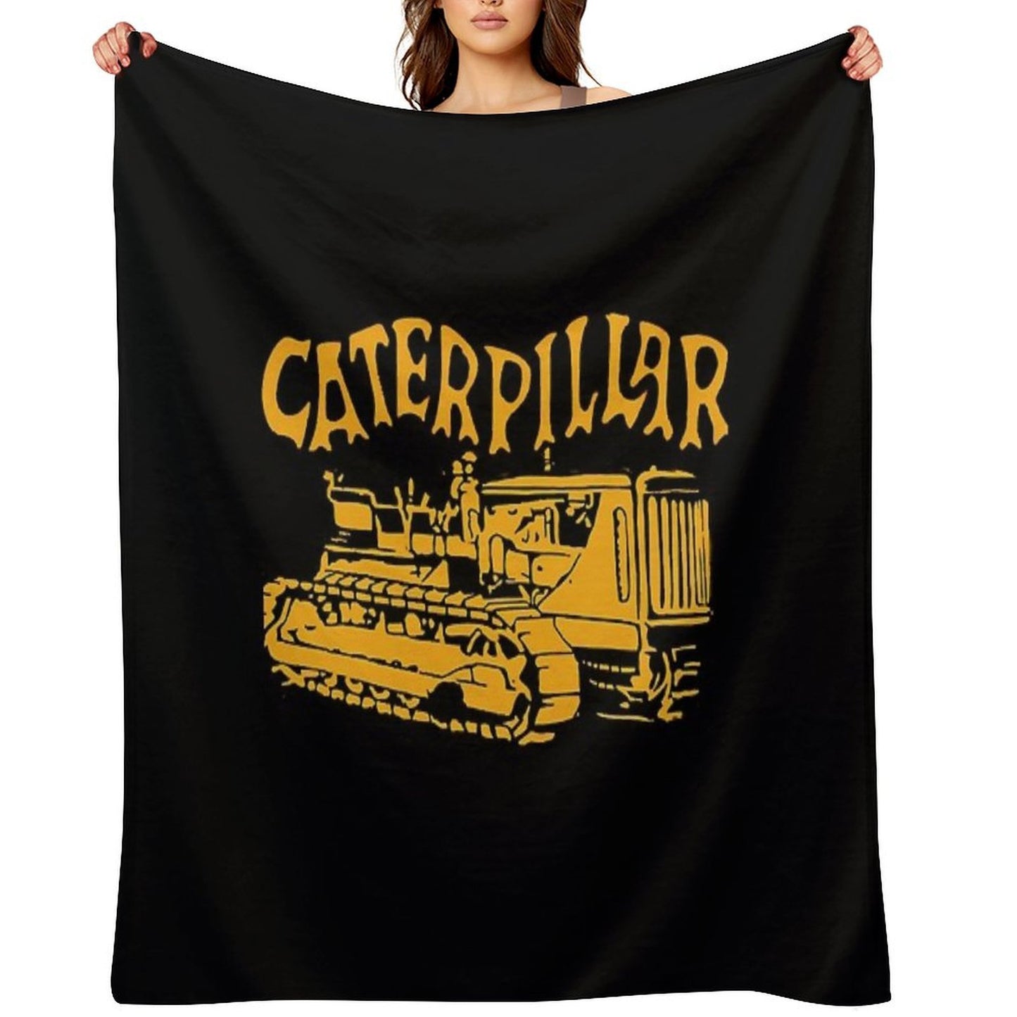 Caterpillar Bulldozer Lightweight Throw Blanket