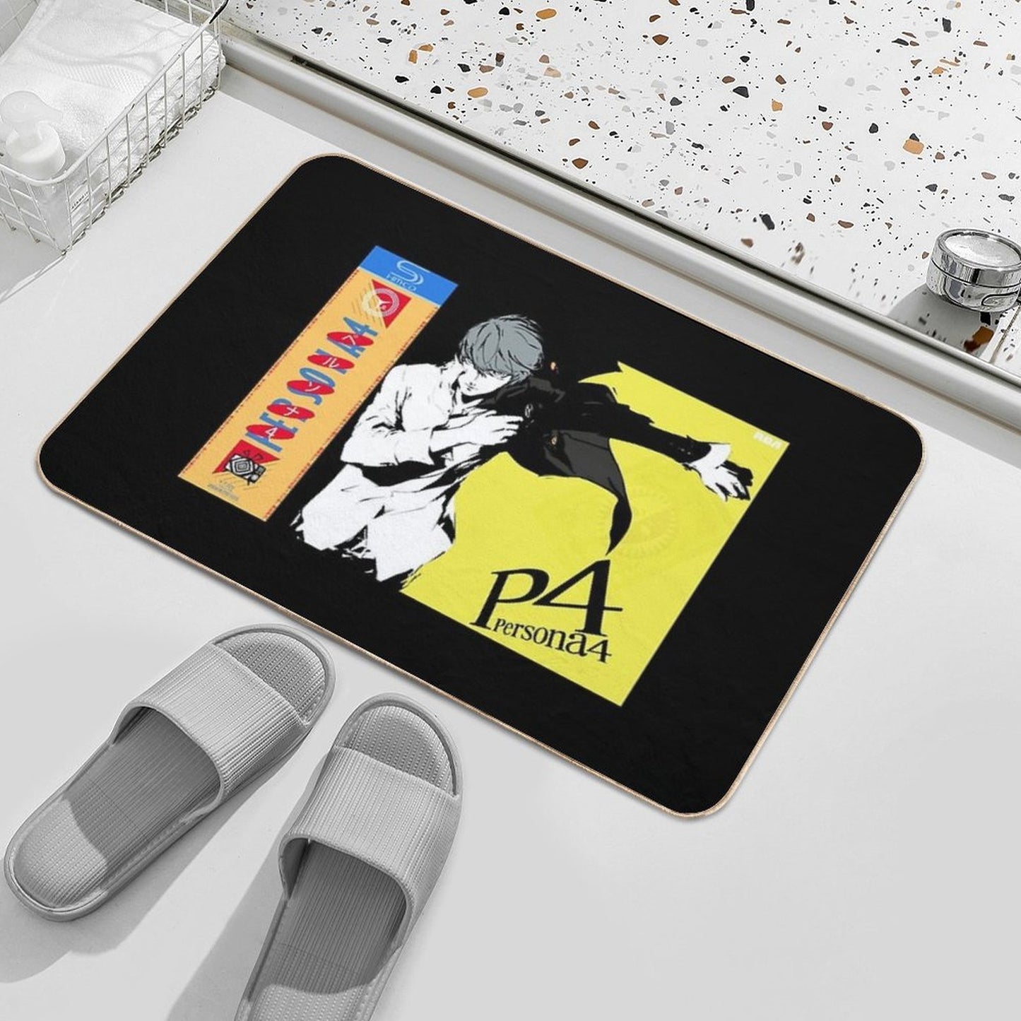 Persona 4 Cover (CD Version) Anti-Trip Bath Mat