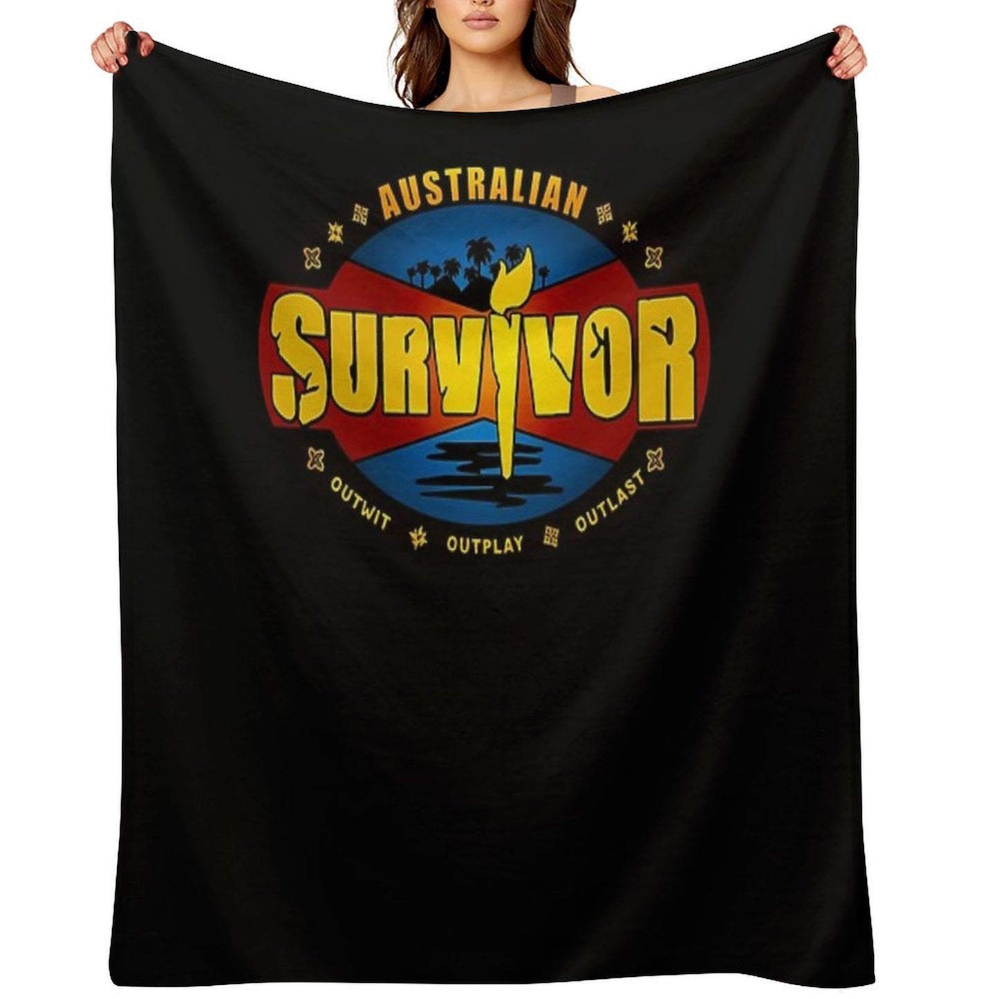 Australian Survivor Outwit Outplay Outlast Shrink-resistant Throw Blanket