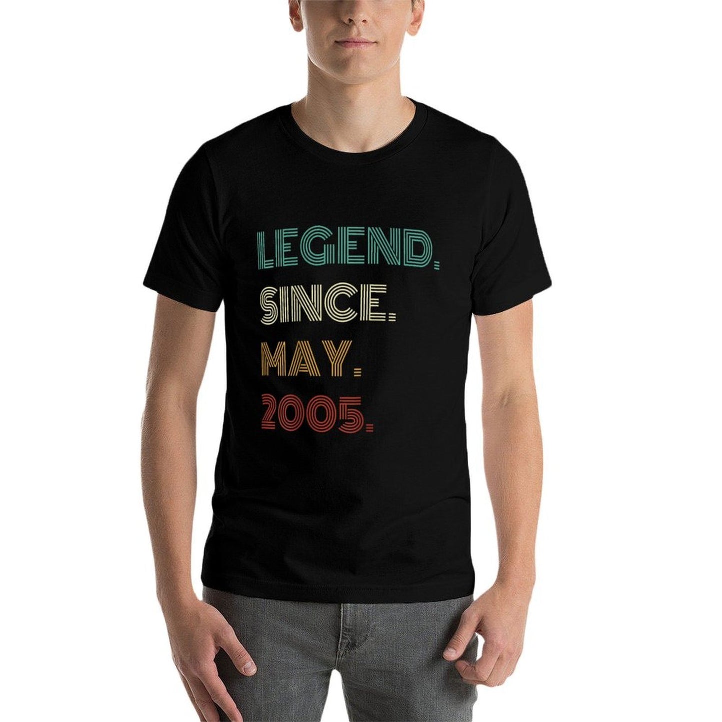 20 Years Old Legend Since May 2005 20th Birthday Graphic-printed T-Shirt