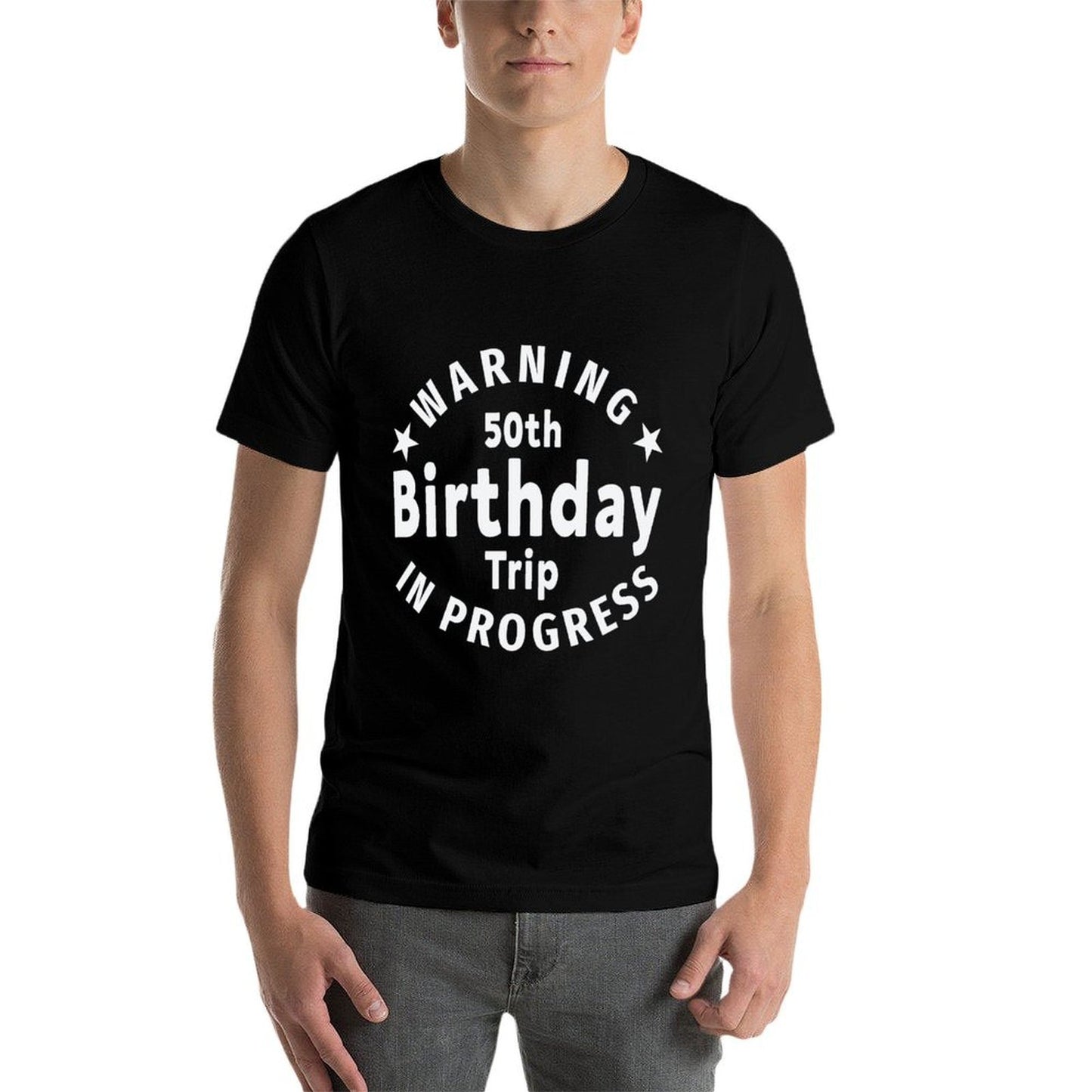 Warning 50th Birthday Trip In Progress Funny 50th Birthday Vintage-inspired T-Shirt