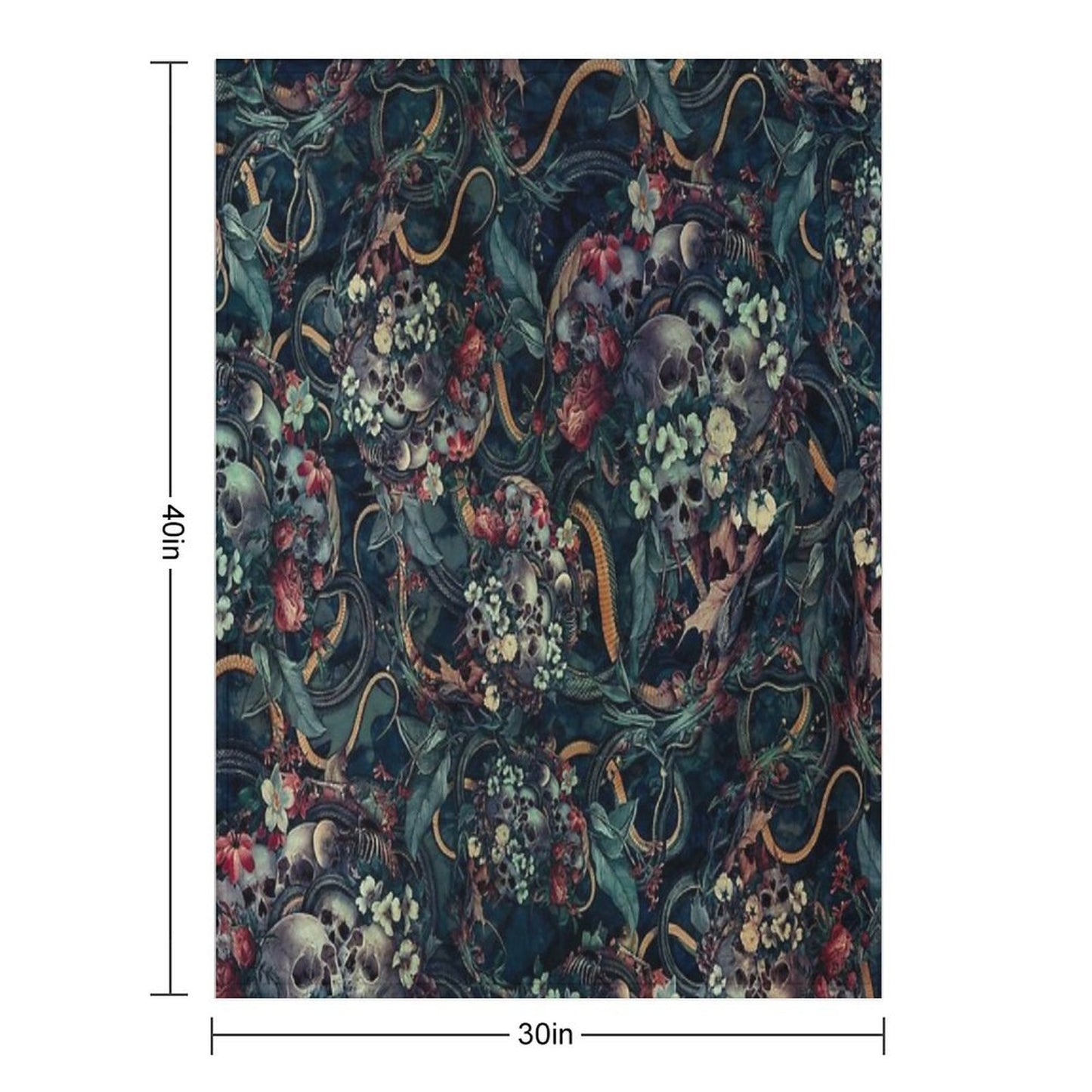 Skulls And Snakes Eco-conscious Throw Blanket