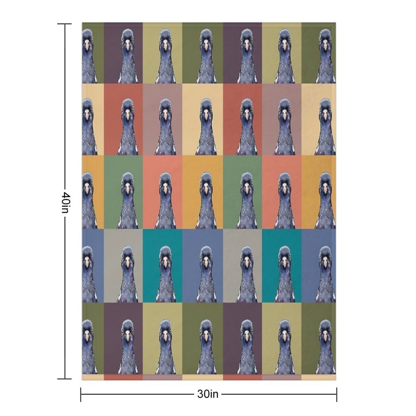 Pop Art Perry Pigeon All-season Throw Blanket
