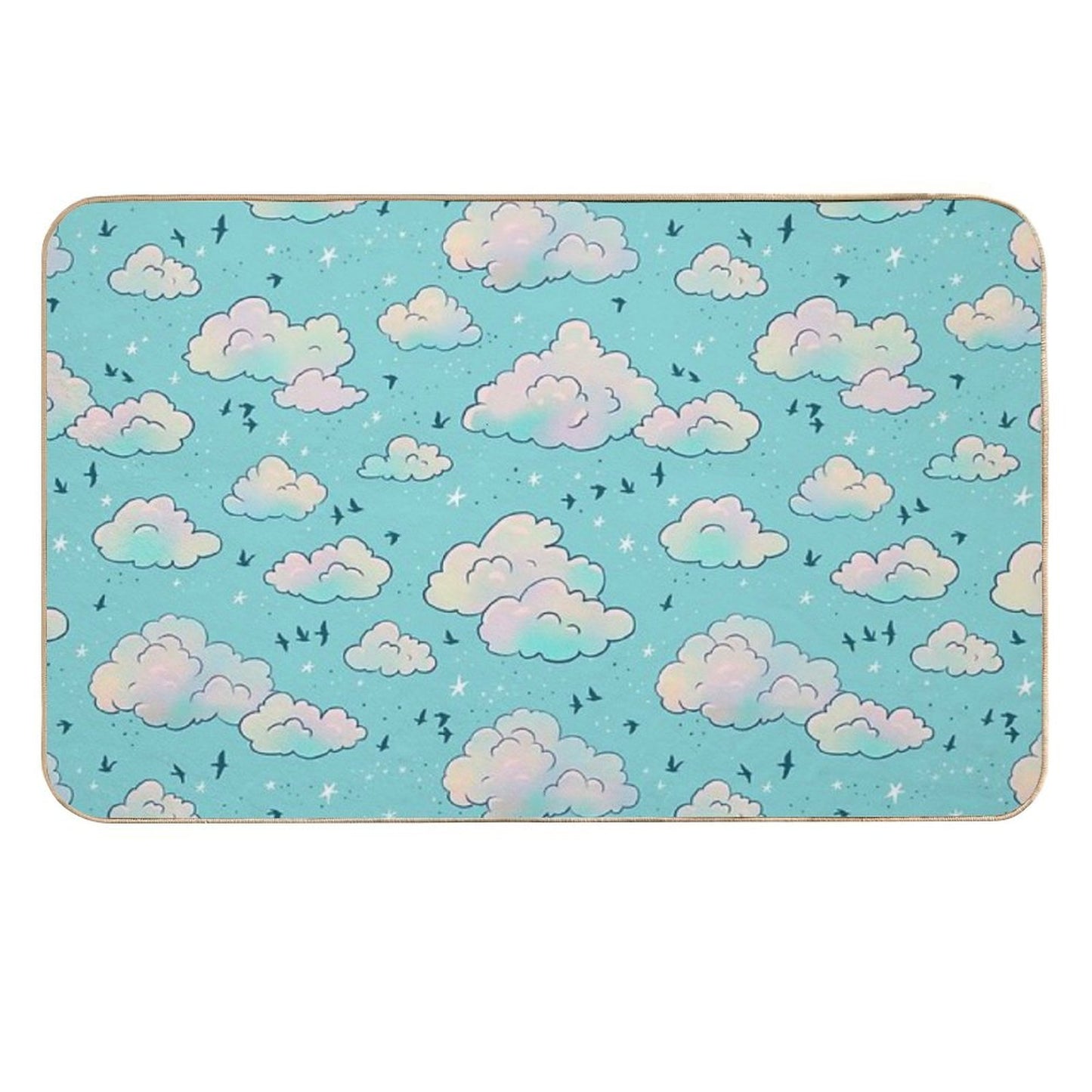 Turquoise Sunset High-Traffic Bath Mat