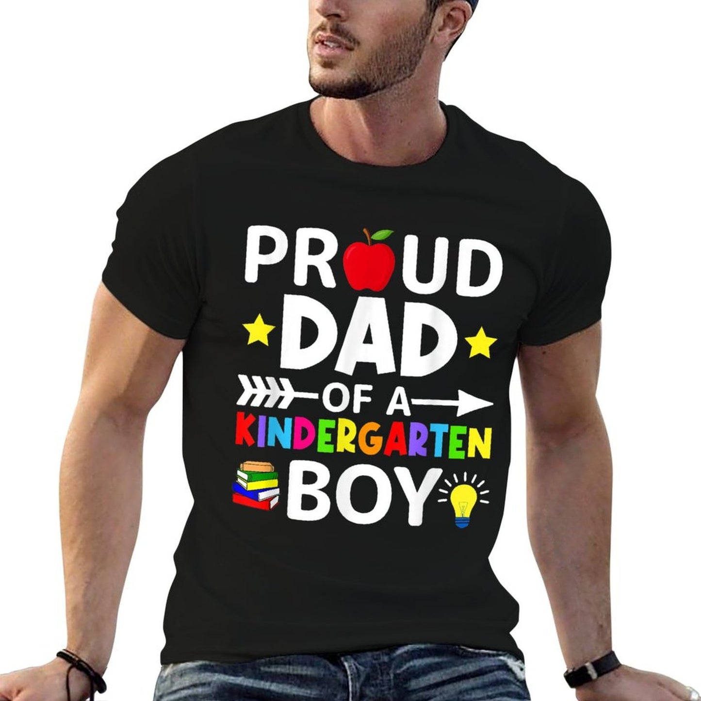 Mens Proud DAD Of A Kindergarten BOY Breathable T-Shirt