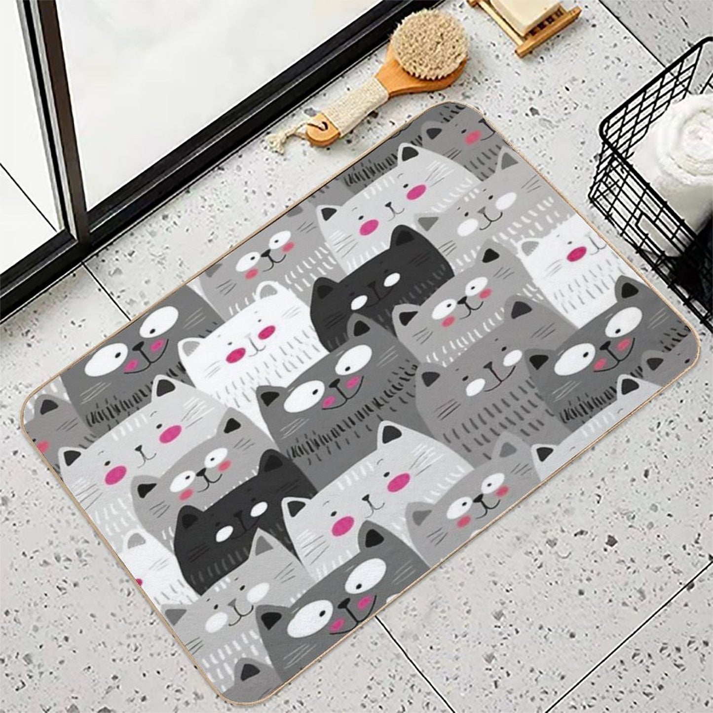 Cats Stain-Proof Bath Mat