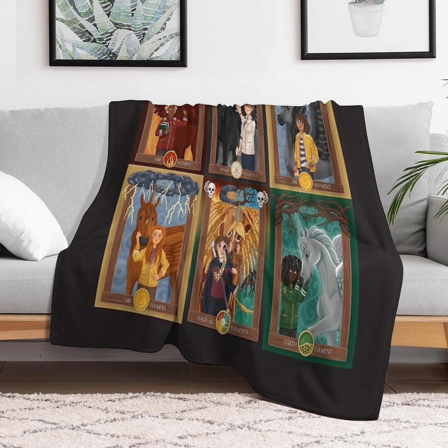 Skandar Character Portraits Multi-functional Throw Blanket