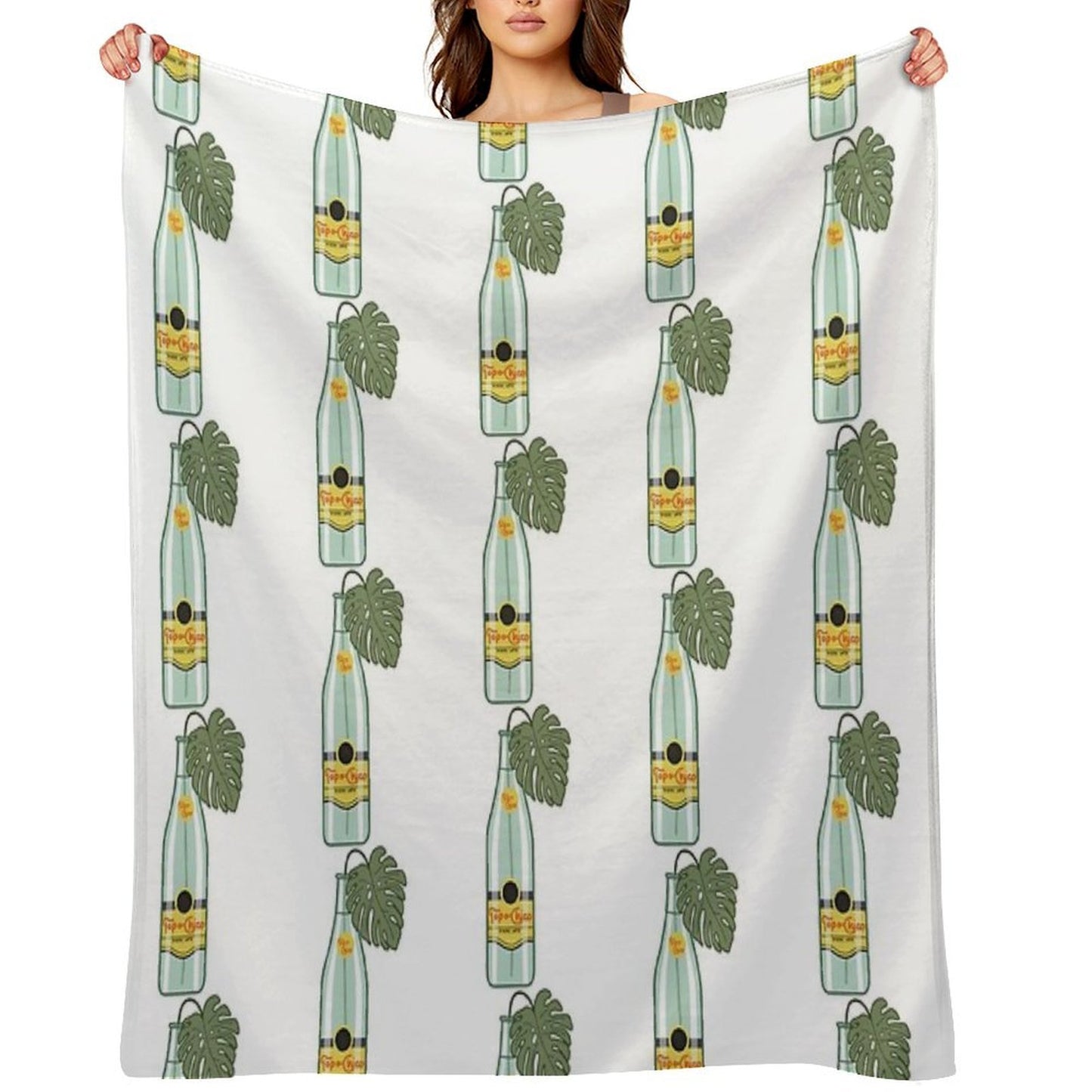 Monstera Topo Chico Shrink-resistant Throw Blanket