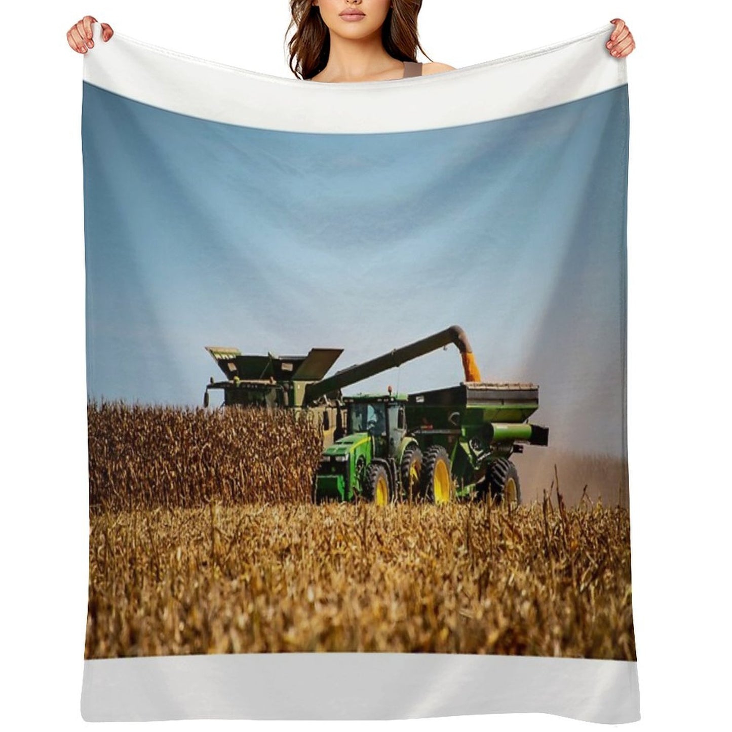 Corn Harvest Anti-pilling Throw Blanket