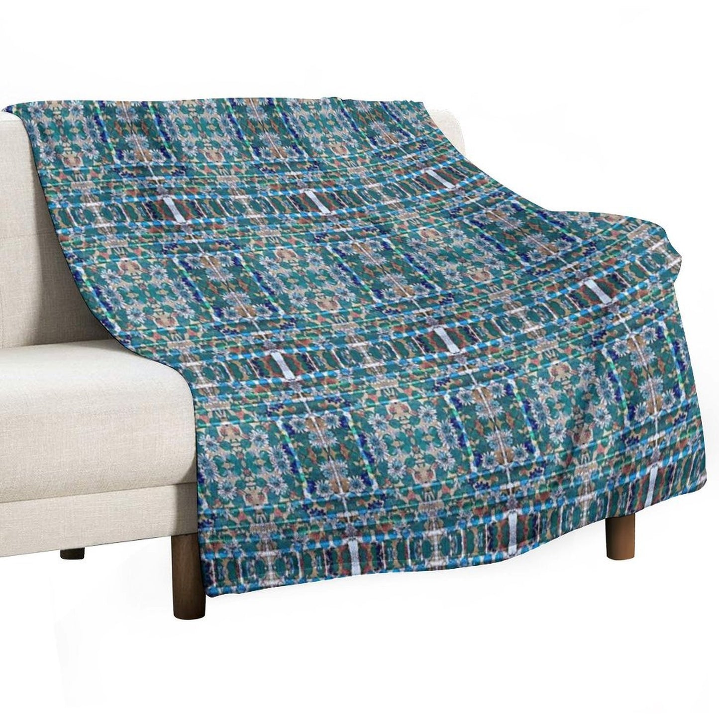 Floral Windows Shrink-resistant Throw Blanket