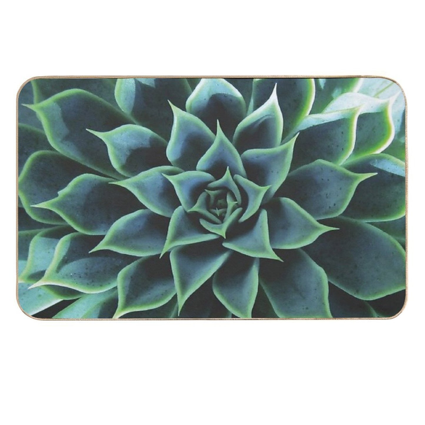 Succulent Fade-Resistant Bath Mat