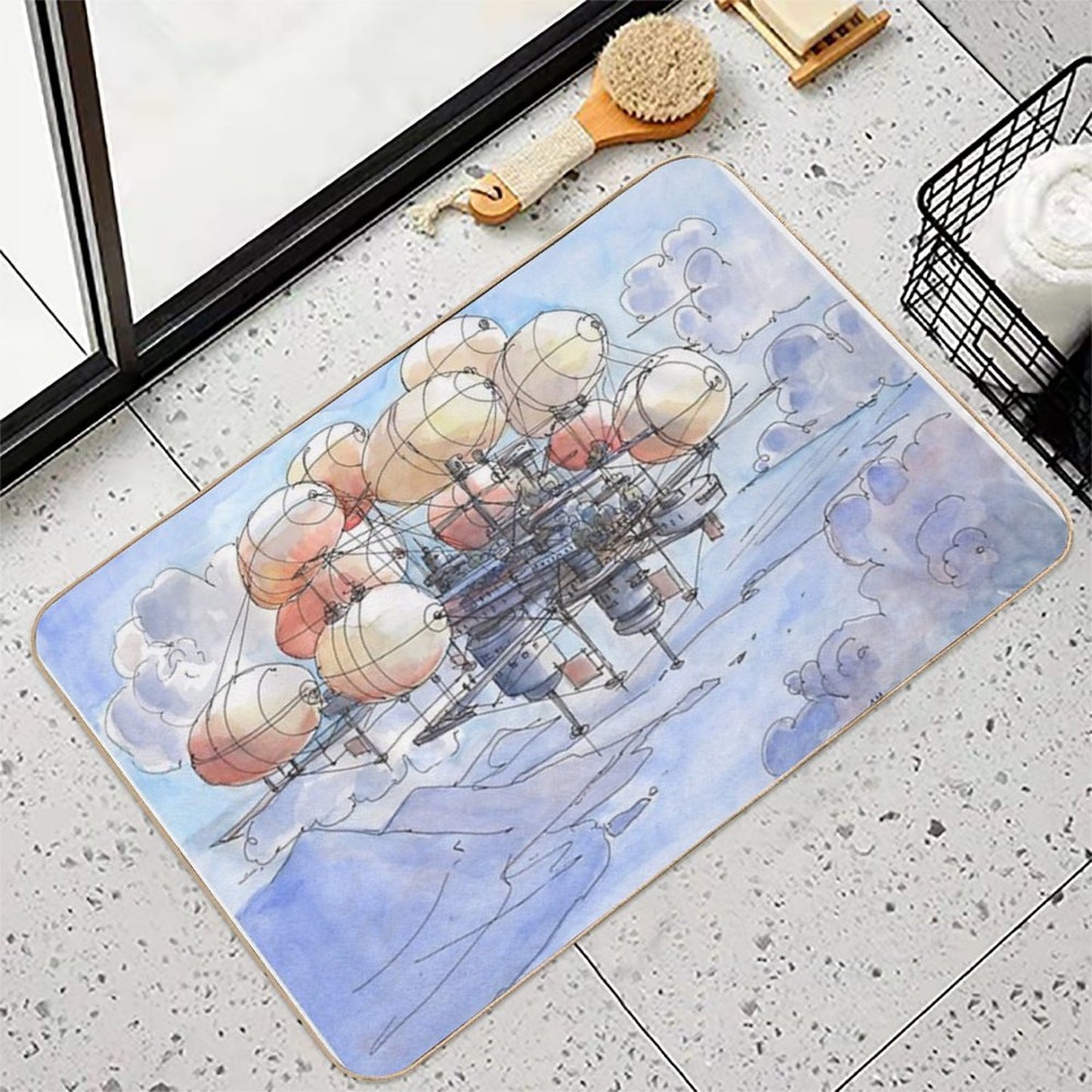 La Citta' Mongolfiera Easy Maintenance Bath Mat
