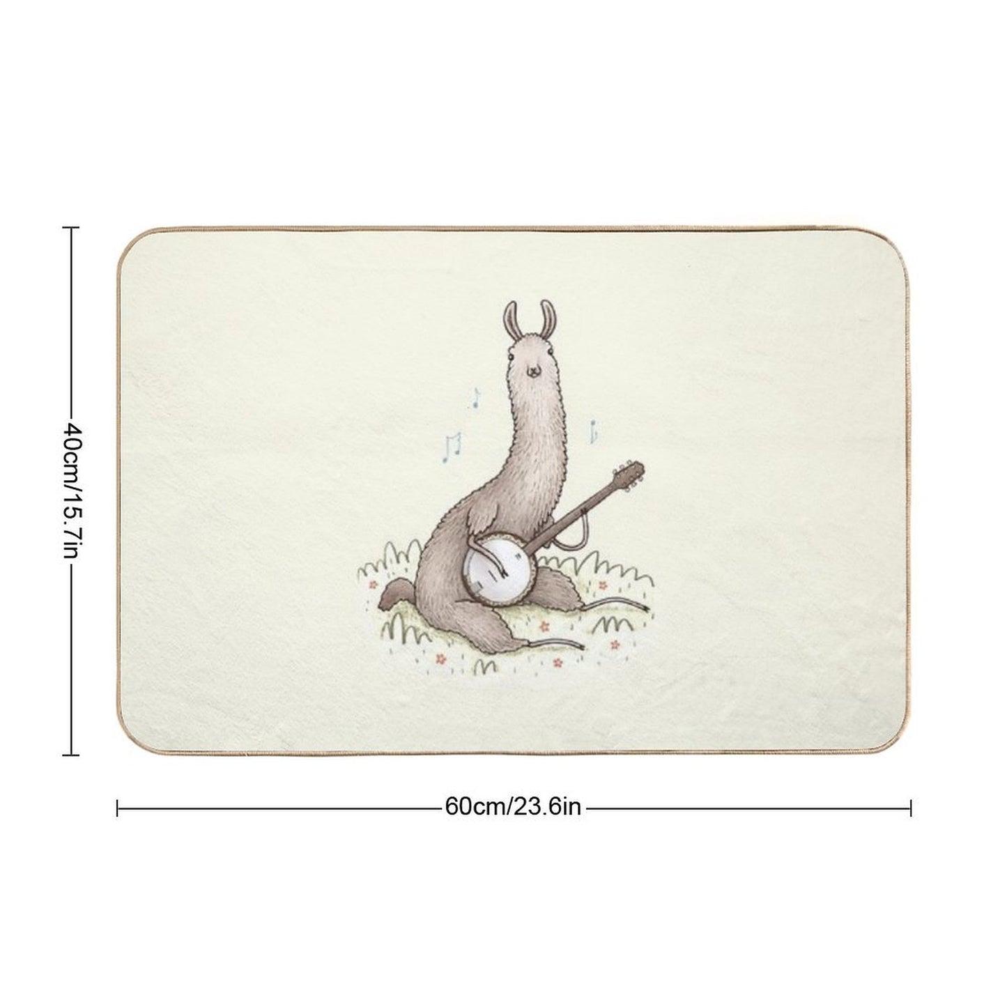 Banjo Llama Anti-Trip Bath Mat