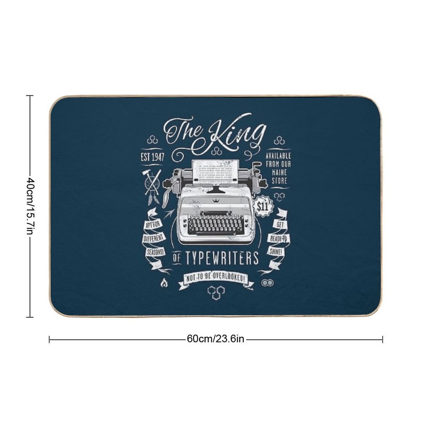 The King of Typewriters Rapid-Drying Bath Mat