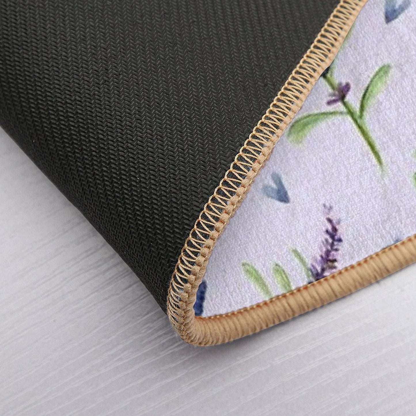 Relax with Lavender on Purple Backround Odorless Bath Mat