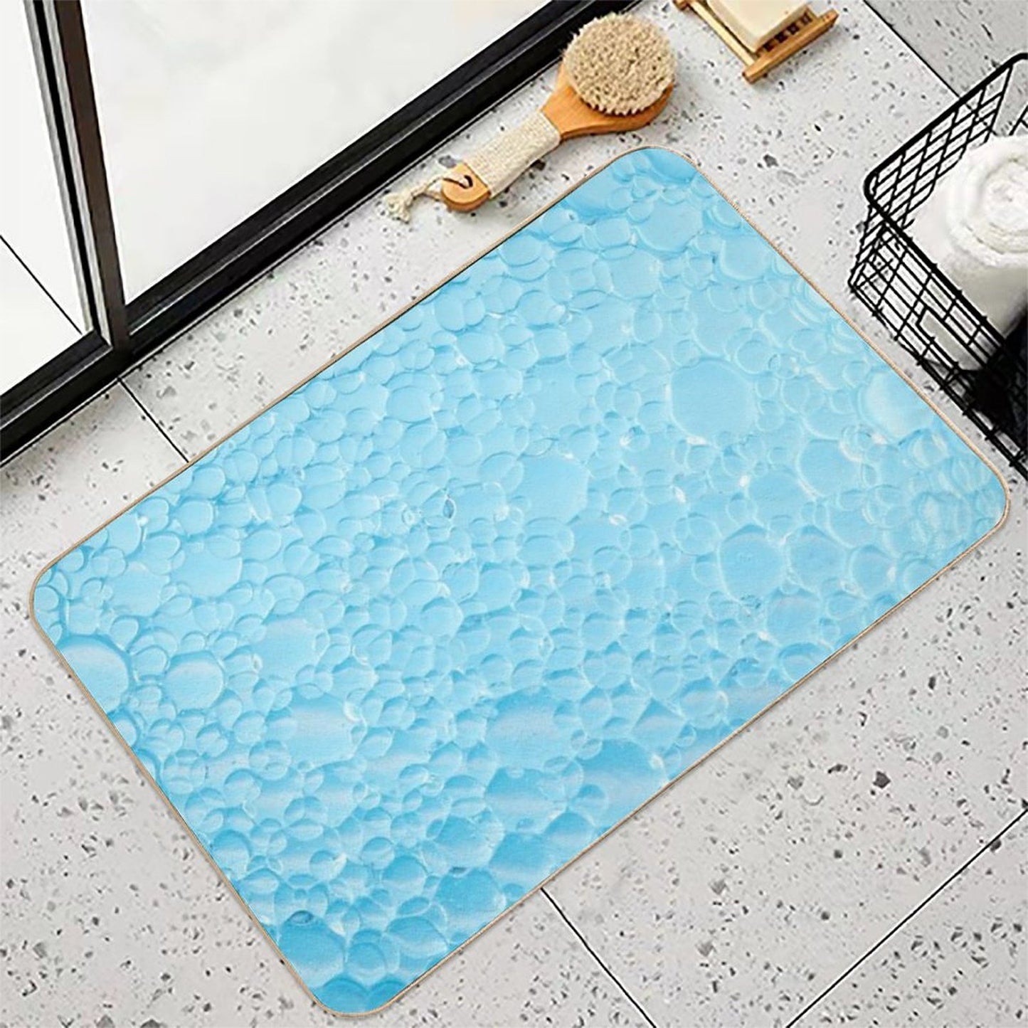 Blue Bubble Symphony High-Traffic Bath Mat