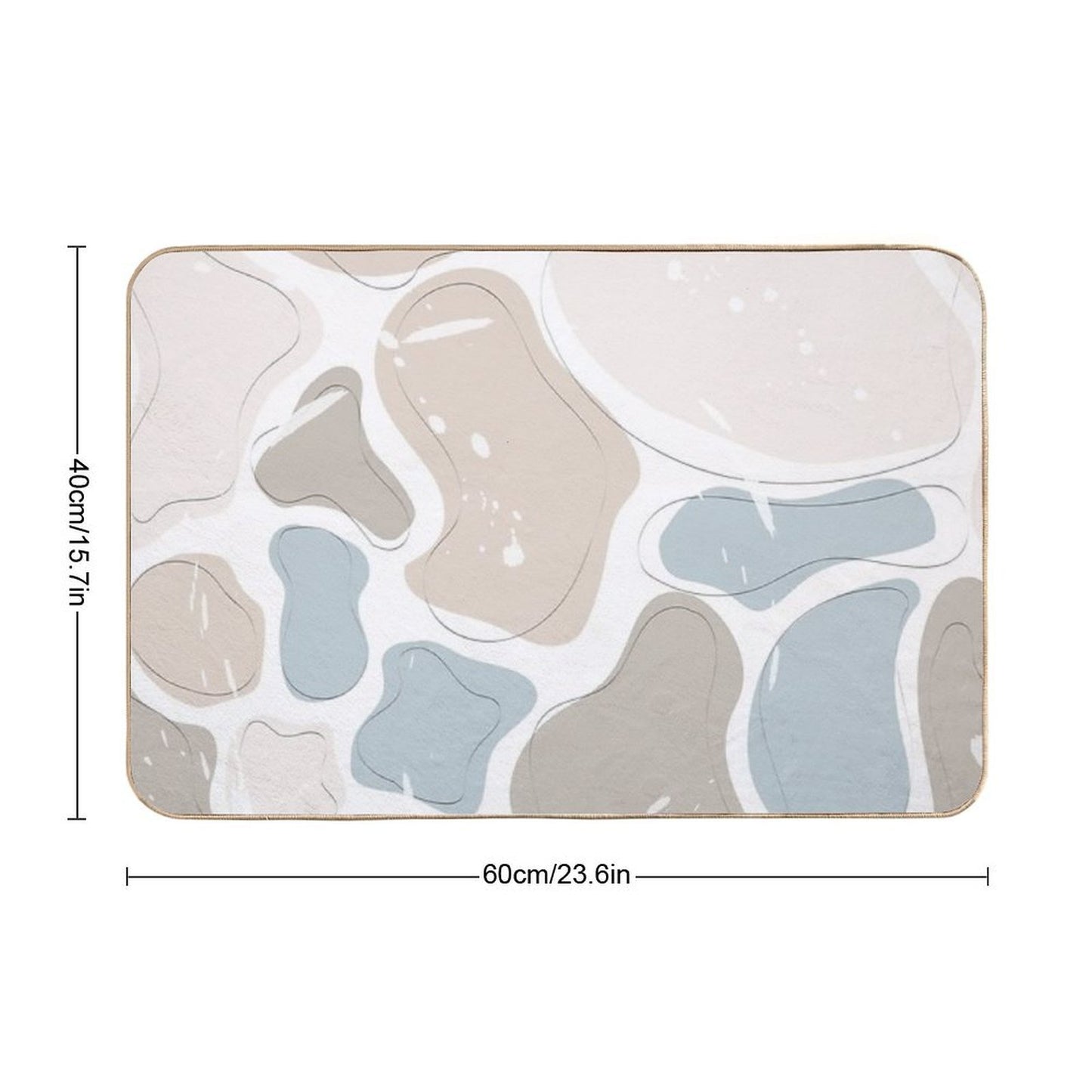 Trendy Contemporary Abstract Seamless Pattern. Non-Slip Bath Mat