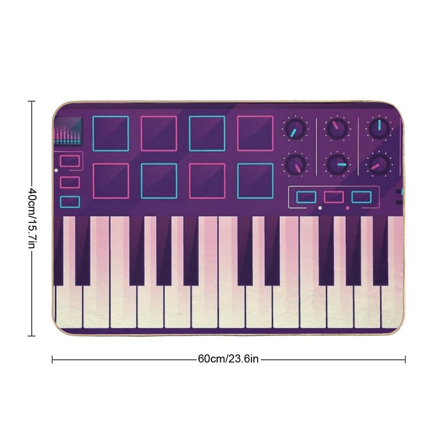 Neon MIDI Controller Rapid-Drying Bath Mat