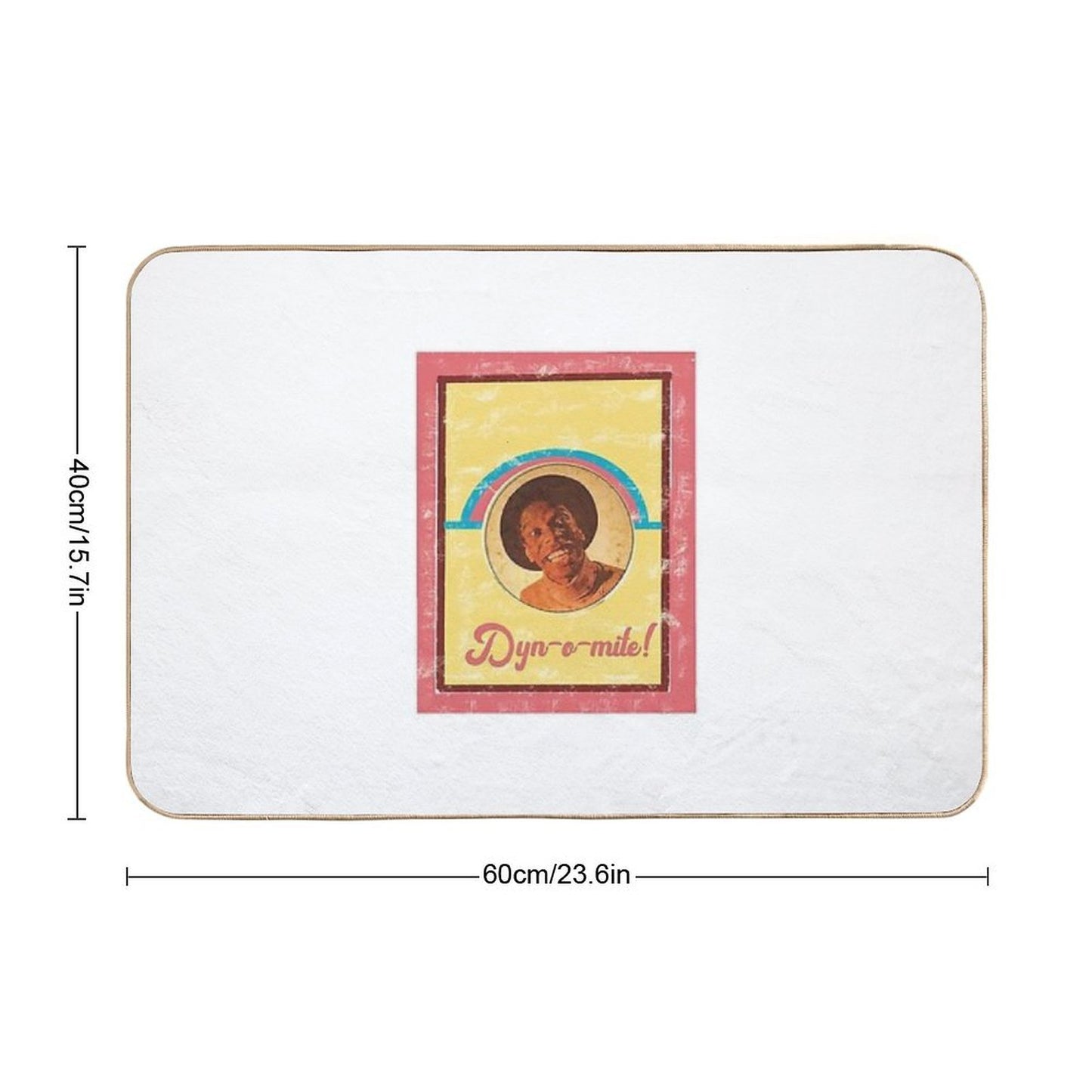 Vintage Retro T-ShirtJJ Dynomite Retro Tv Show Non-Slip Bath Mat