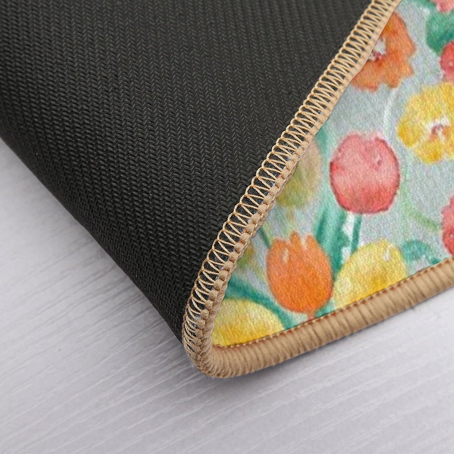 Tulips And Nasturtiums Pet-Safe Bath Mat