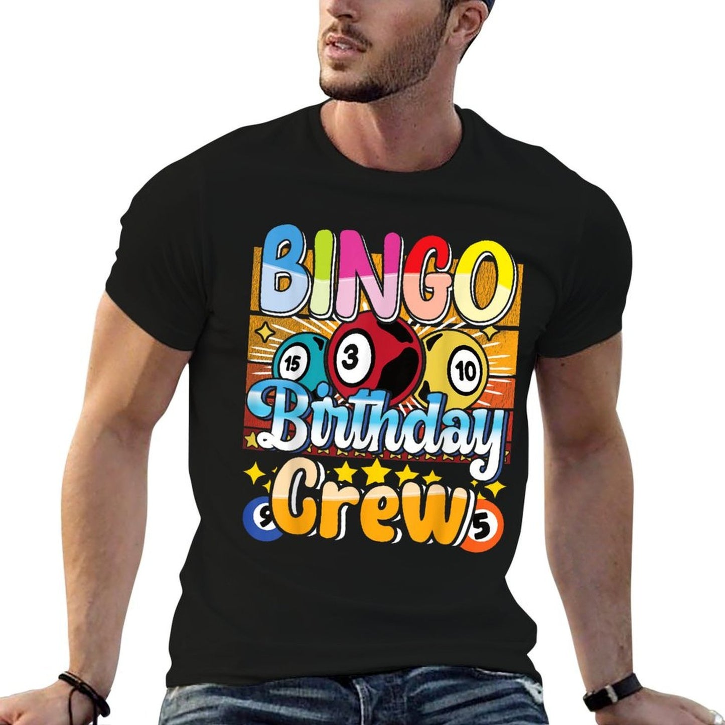 Bingo Birthday Crew - Bingo Player Gambling - Bingo Trendy Pattern T-Shirt