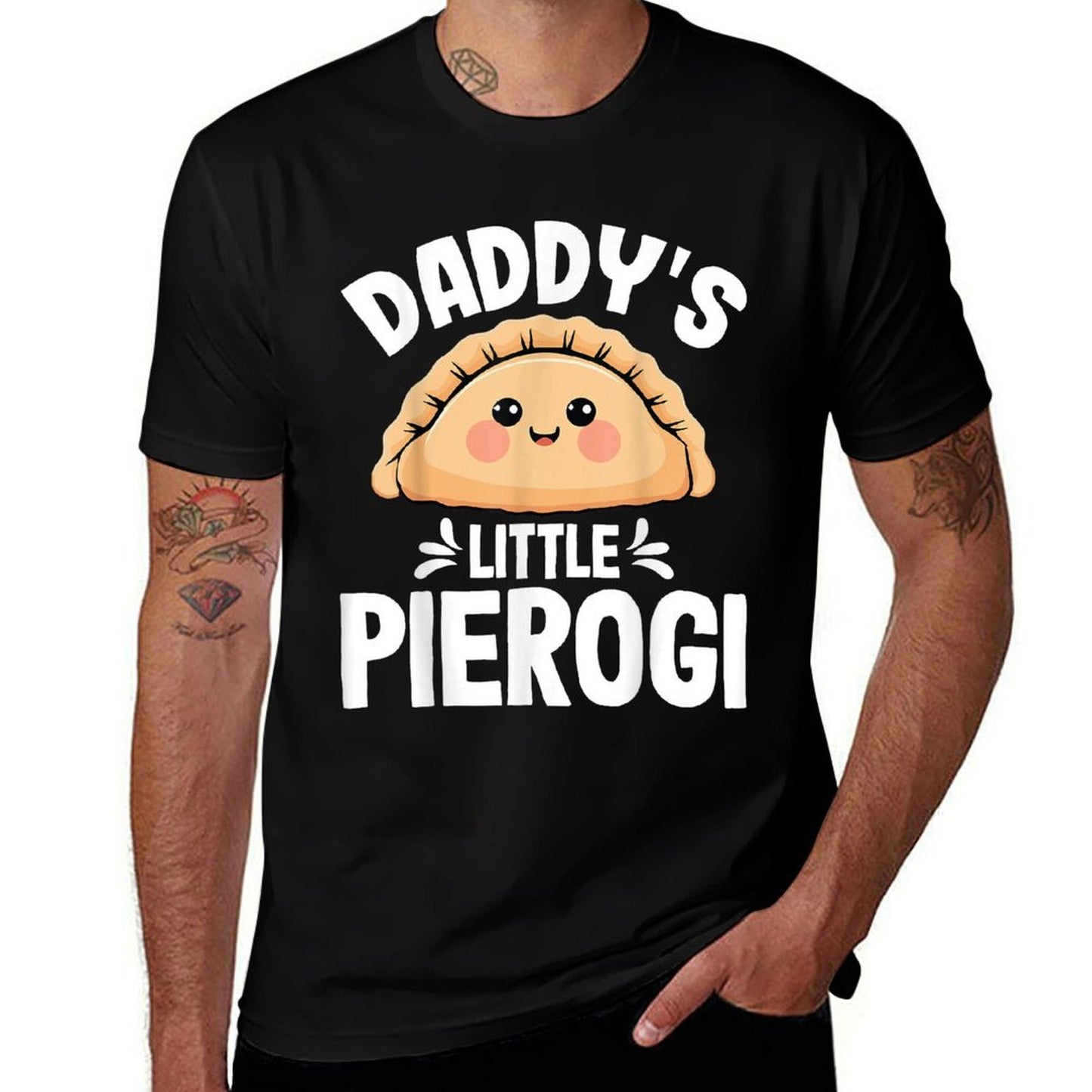 Kids Daddys Little Pierogi - Polish Pierogis Lover Dad Eco-friendly Material T-Shirt