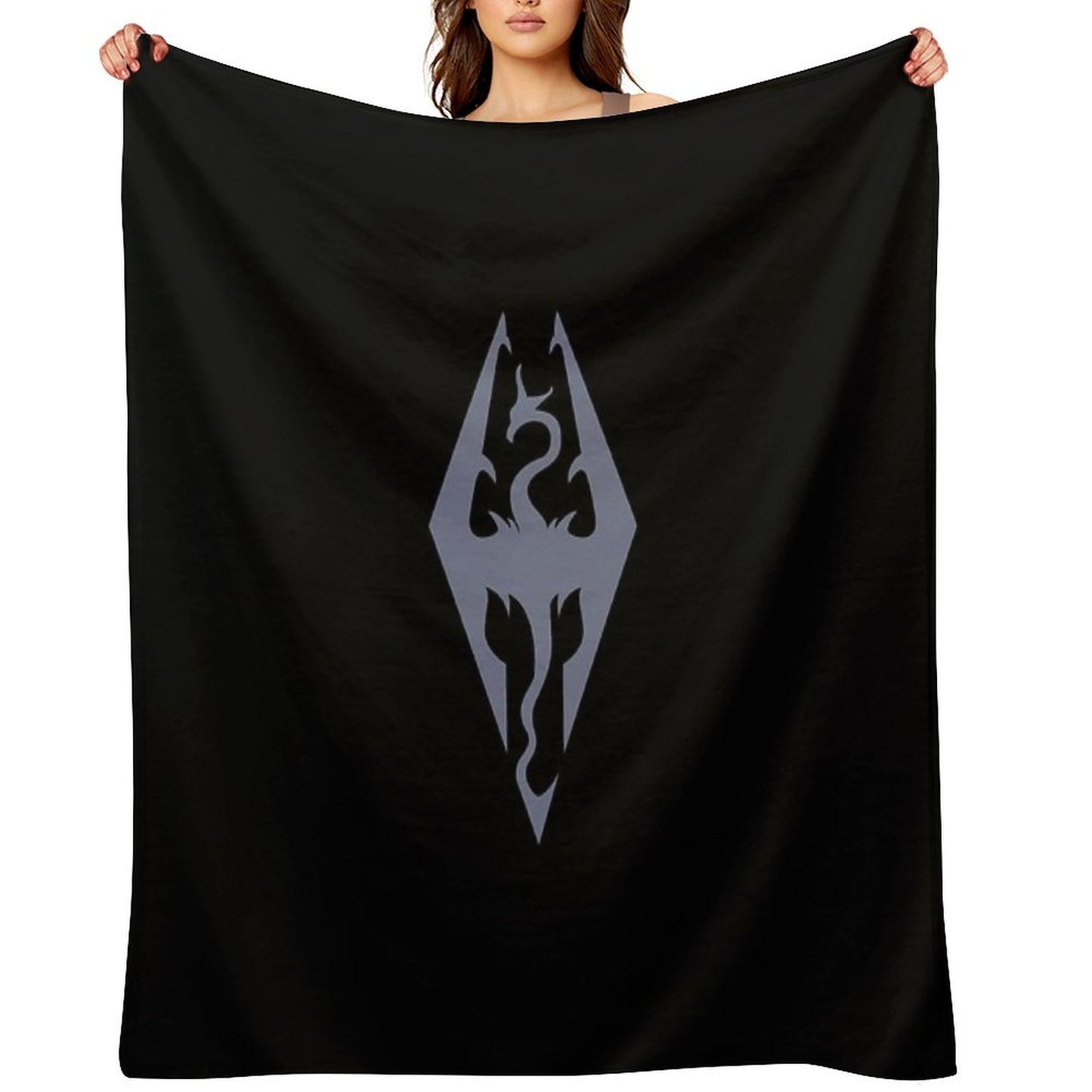 Skyrim Symbol Blue Color Comfort Throw Blanket
