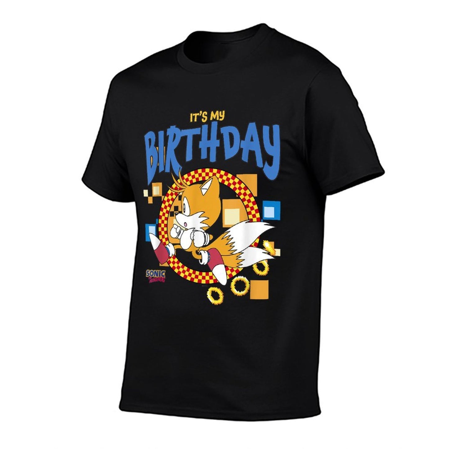 Sonic The Hedgehog Birthday It's My B-Day Tails  Slim-fit Cut T-Shirt