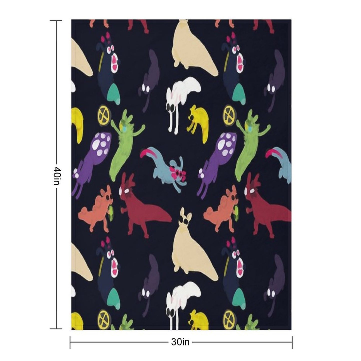 Slugcats Pattern Sustainable Throw Blanket