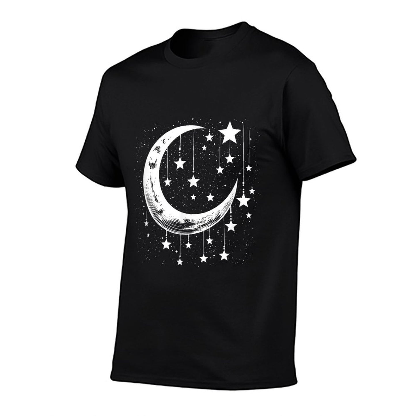 Galaxy Night Sky Moon Lunar Stars Love Polyester Blend T-Shirt