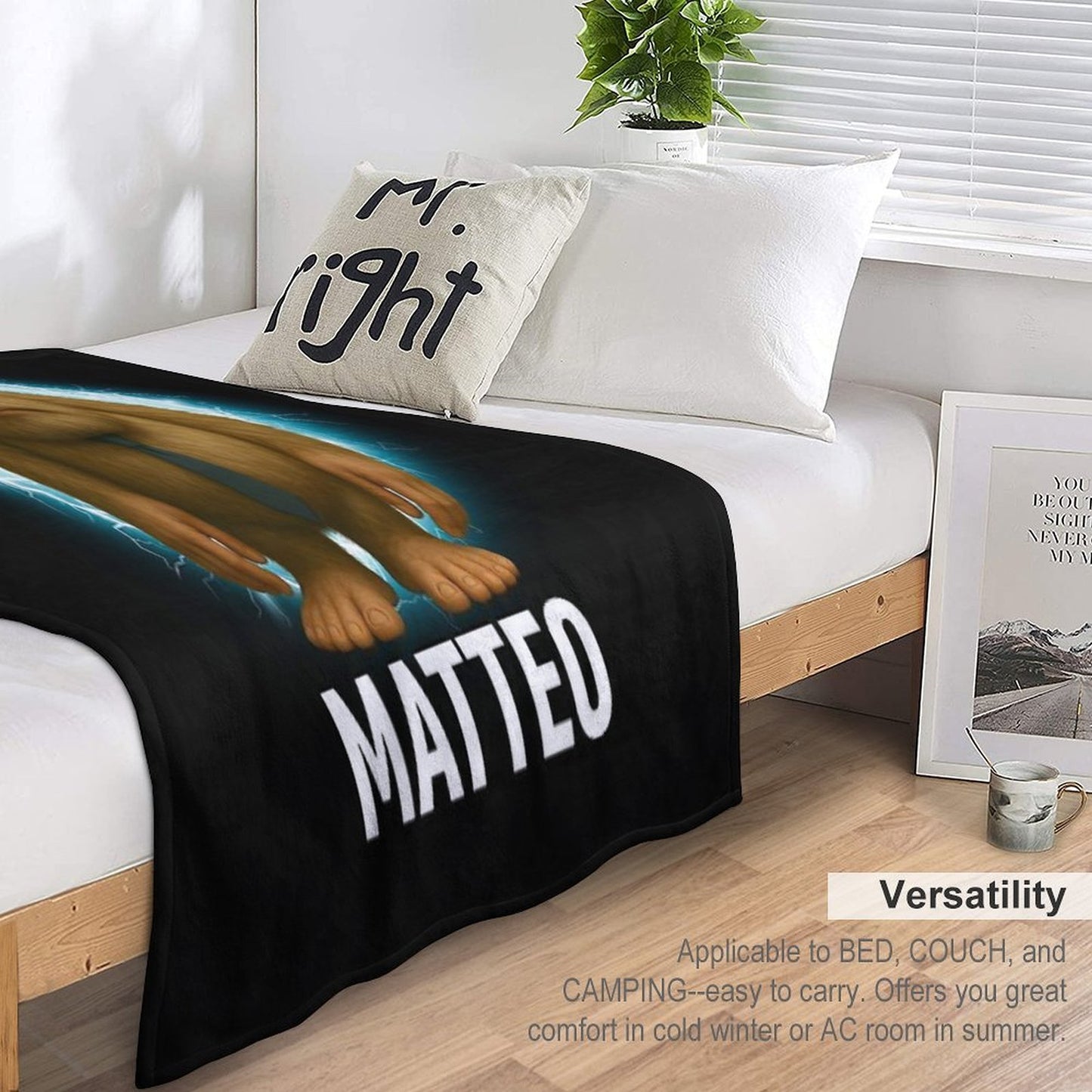 Matteo Italian Brainrot Meme Mateo Brainrot Mateooo Matteooo Versatility Throw Blanket