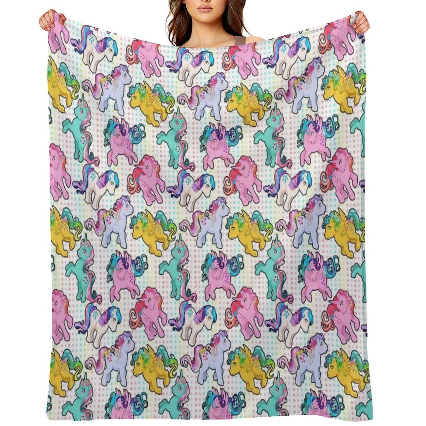 Twinkle Eye G1 Ponies Gift-ready Throw Blanket