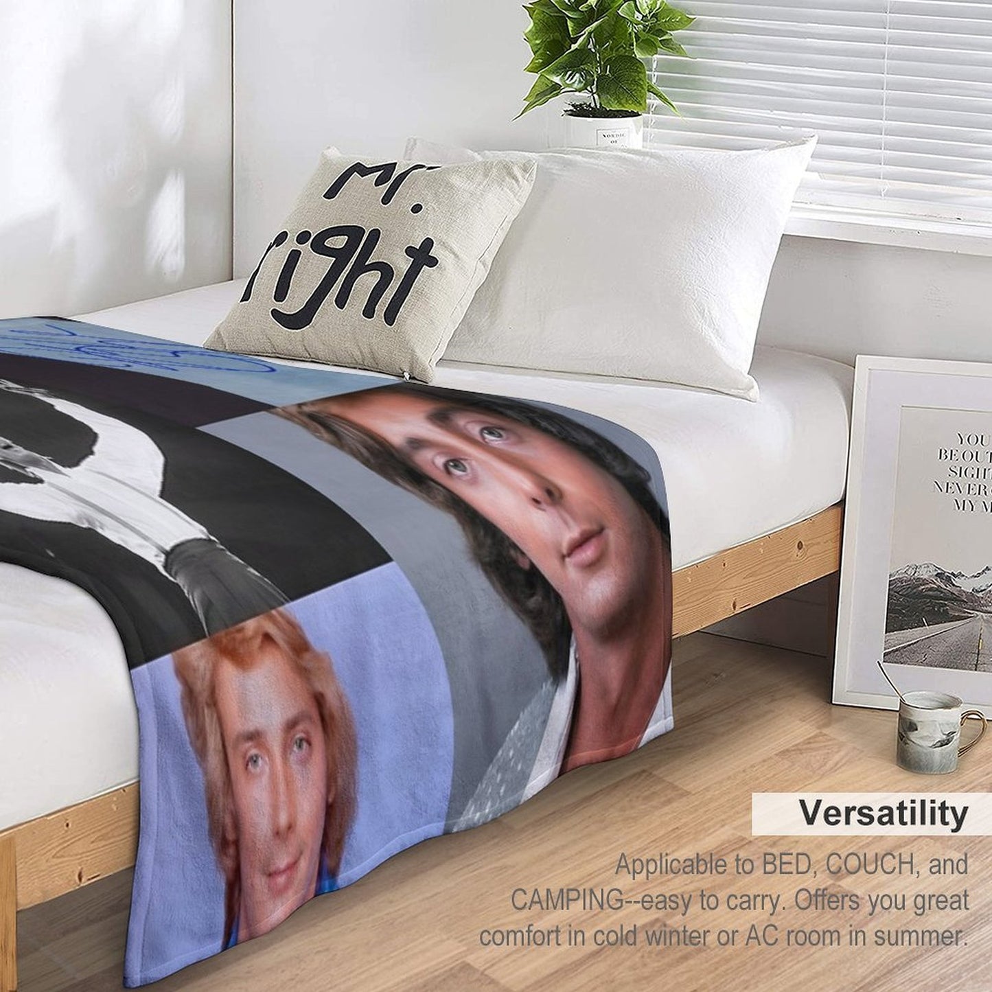 Barry Manilow Signed Compact Throw Blanket