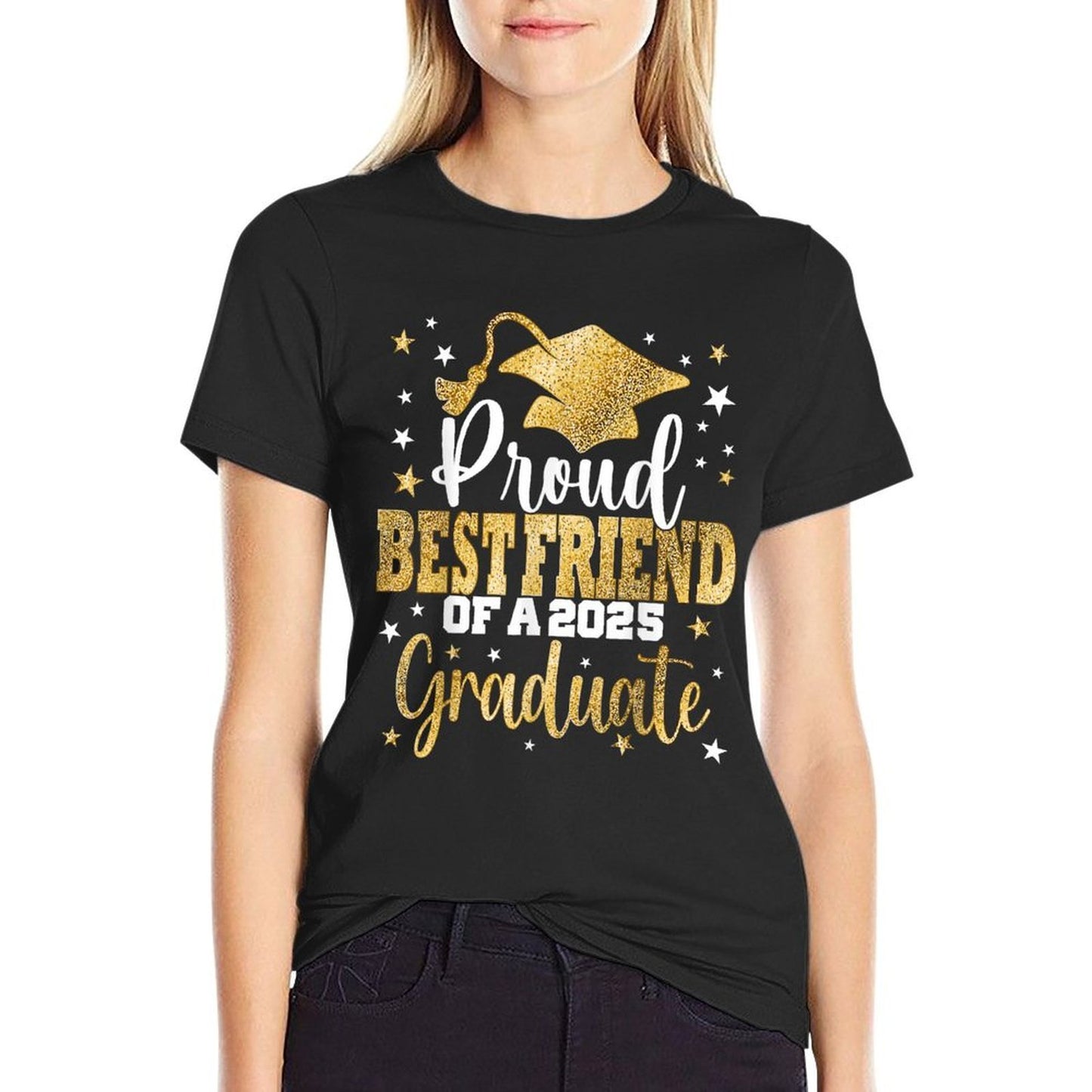 Proud Best Friend Of A Class 2025 Graduate Senior Graduation Vintage-inspired T-Shirt