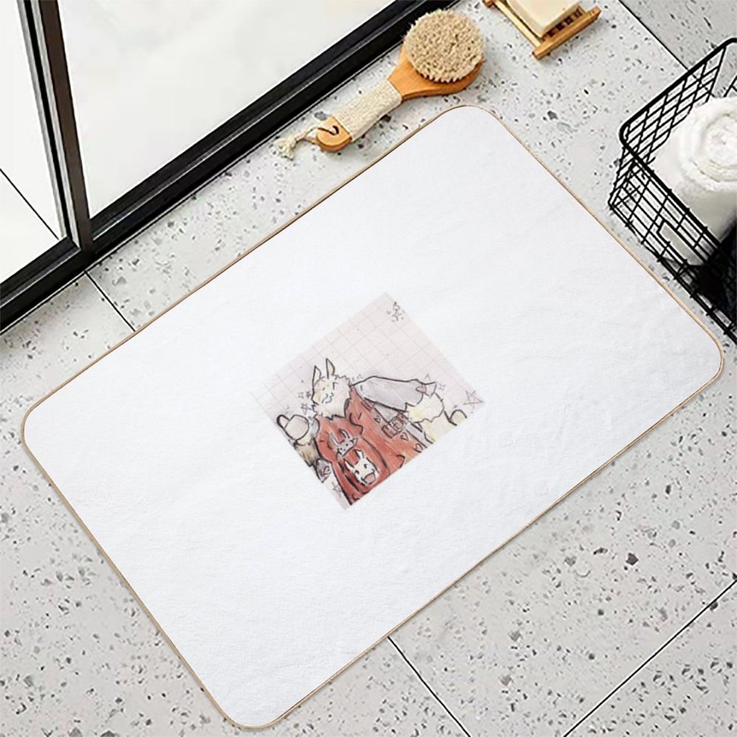 The Fluffy Rat Chief Non-Slip Bath Mat
