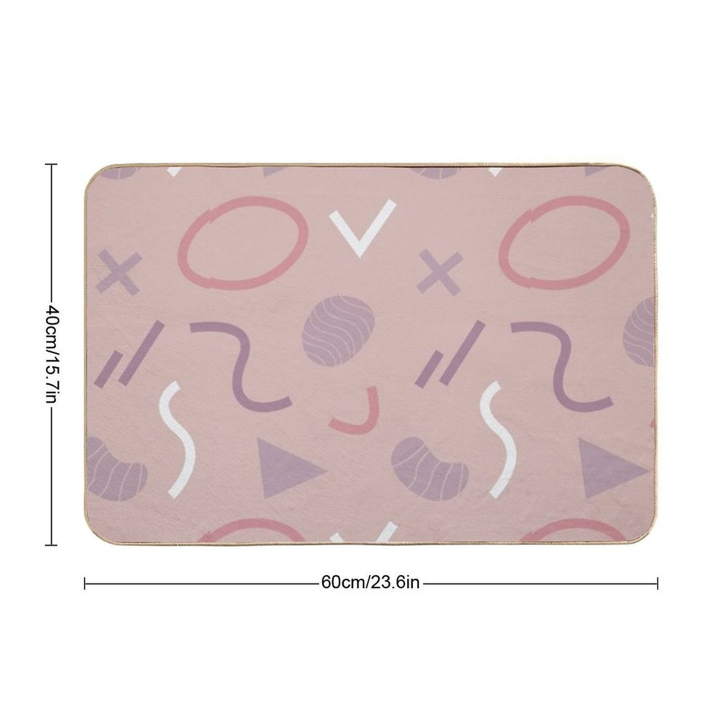 Abstract Design Non-Slip Bath Mat
