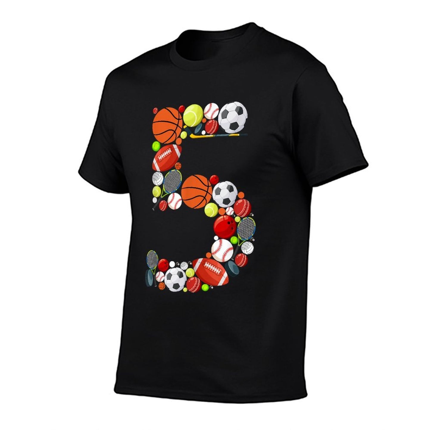 Kids Sports Birthday 5 Year Old 5th Birthday BOY Durable T-Shirt