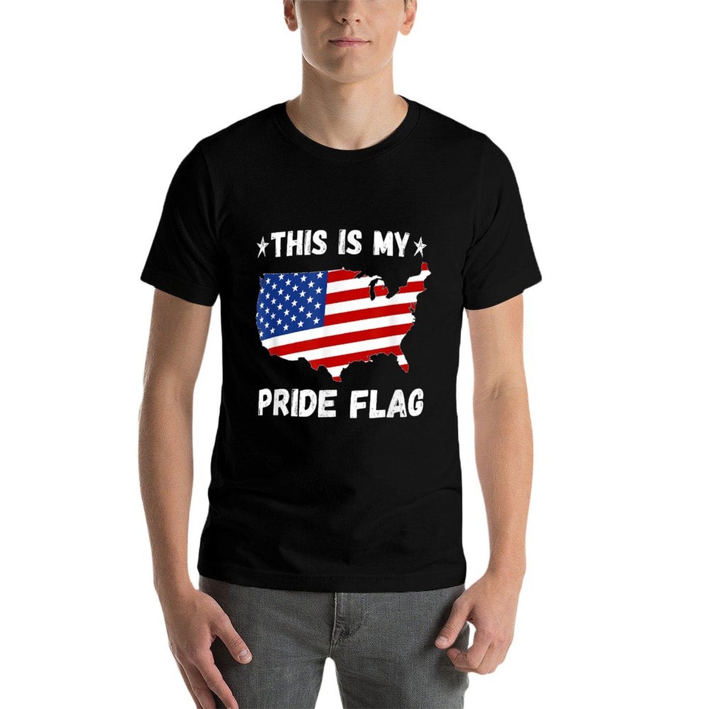 This Is My Pride - Patriotic America USA 4th of July Rolled Sleeves T-Shirt