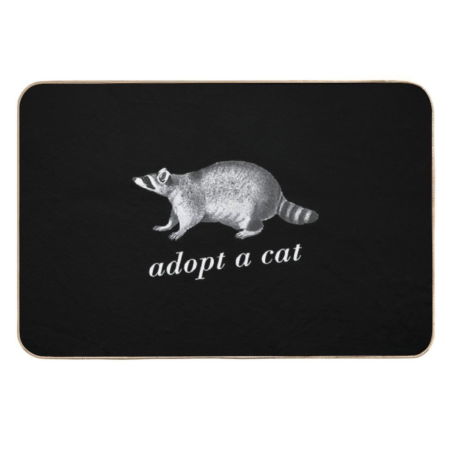 Adopt A Cat Funny Raccoon Wild Animal Design Anti-Trip Bath Mat
