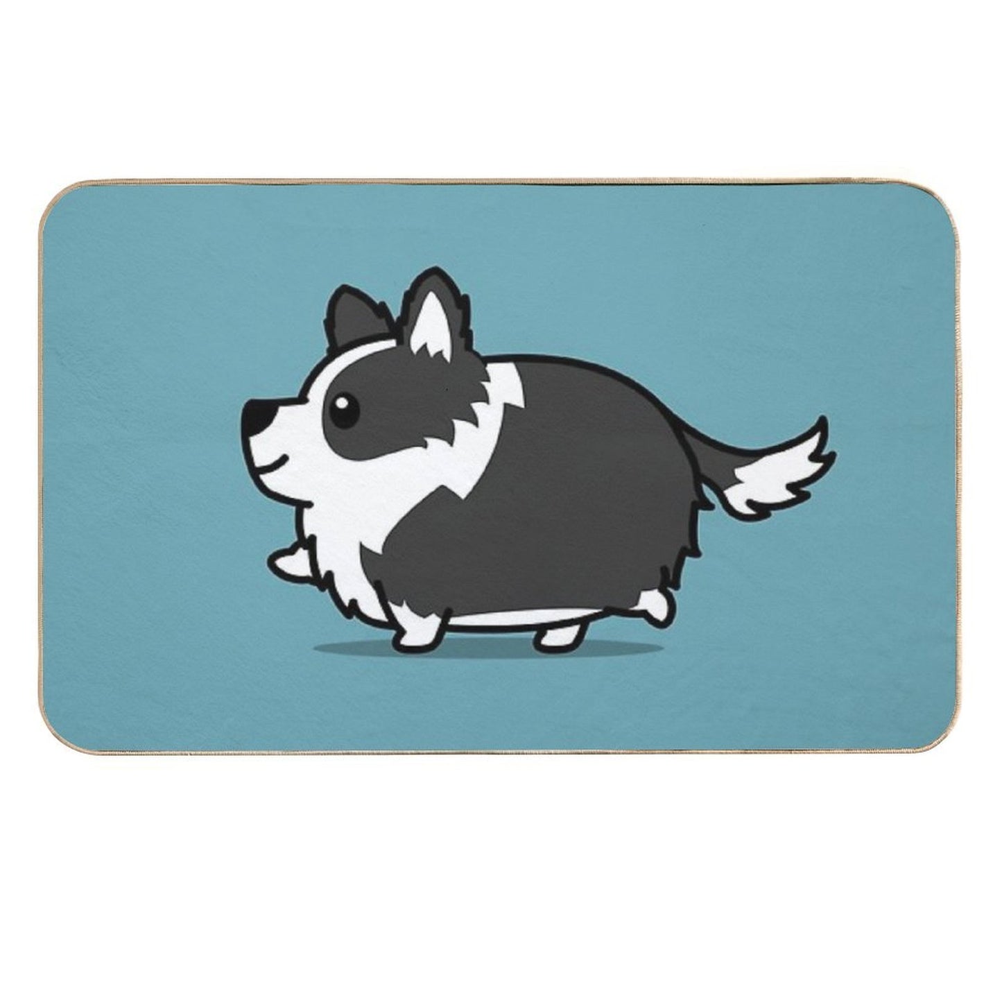 Cute Border Collie Durable Bath Mat