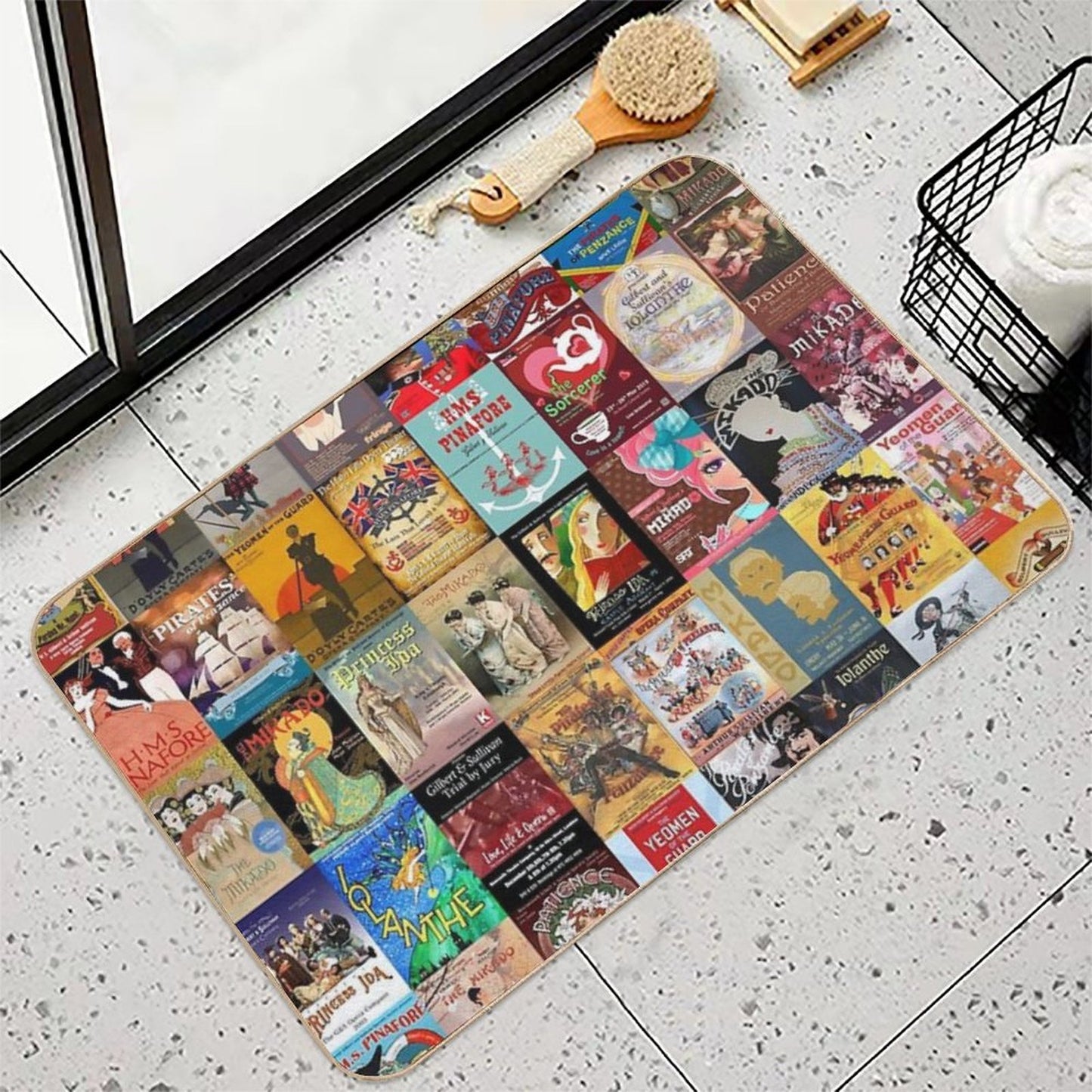 Gilbert And Sullivan Opera Posters Absorbent Bath Mat