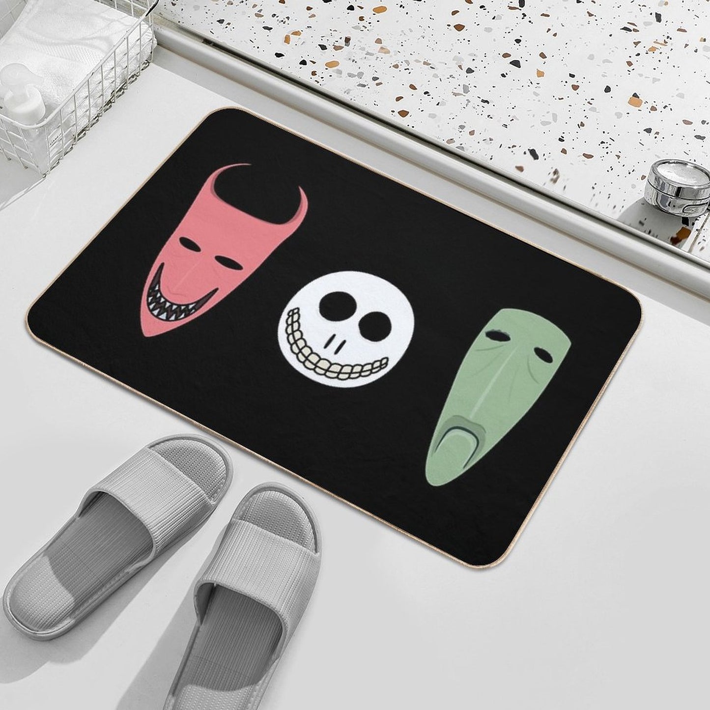 Lock, Shock And Barrel Masks Pet-Safe Bath Mat